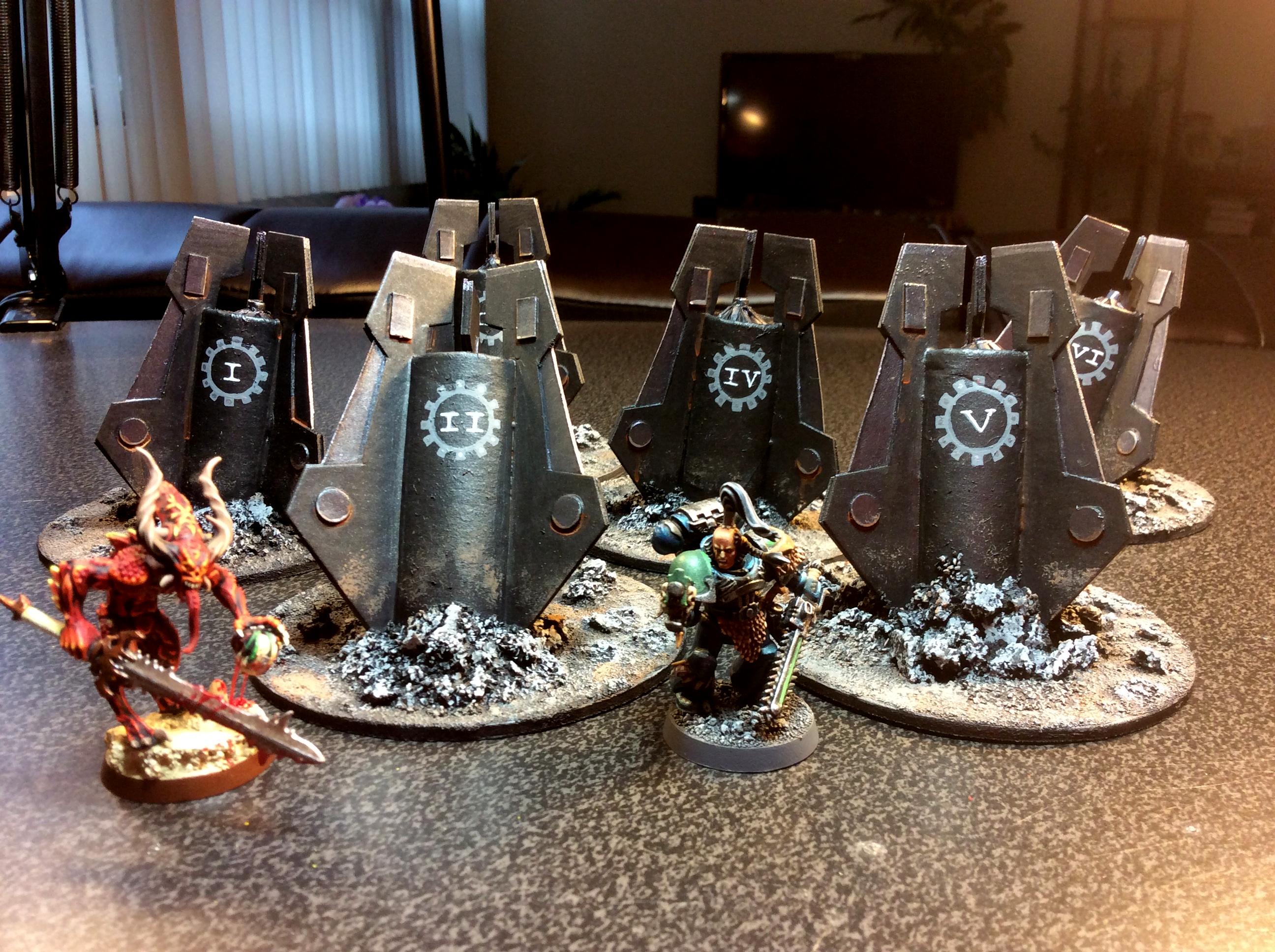 Drop Pod, Homemade, Iron Hands, Objective Marker, Scratch Build