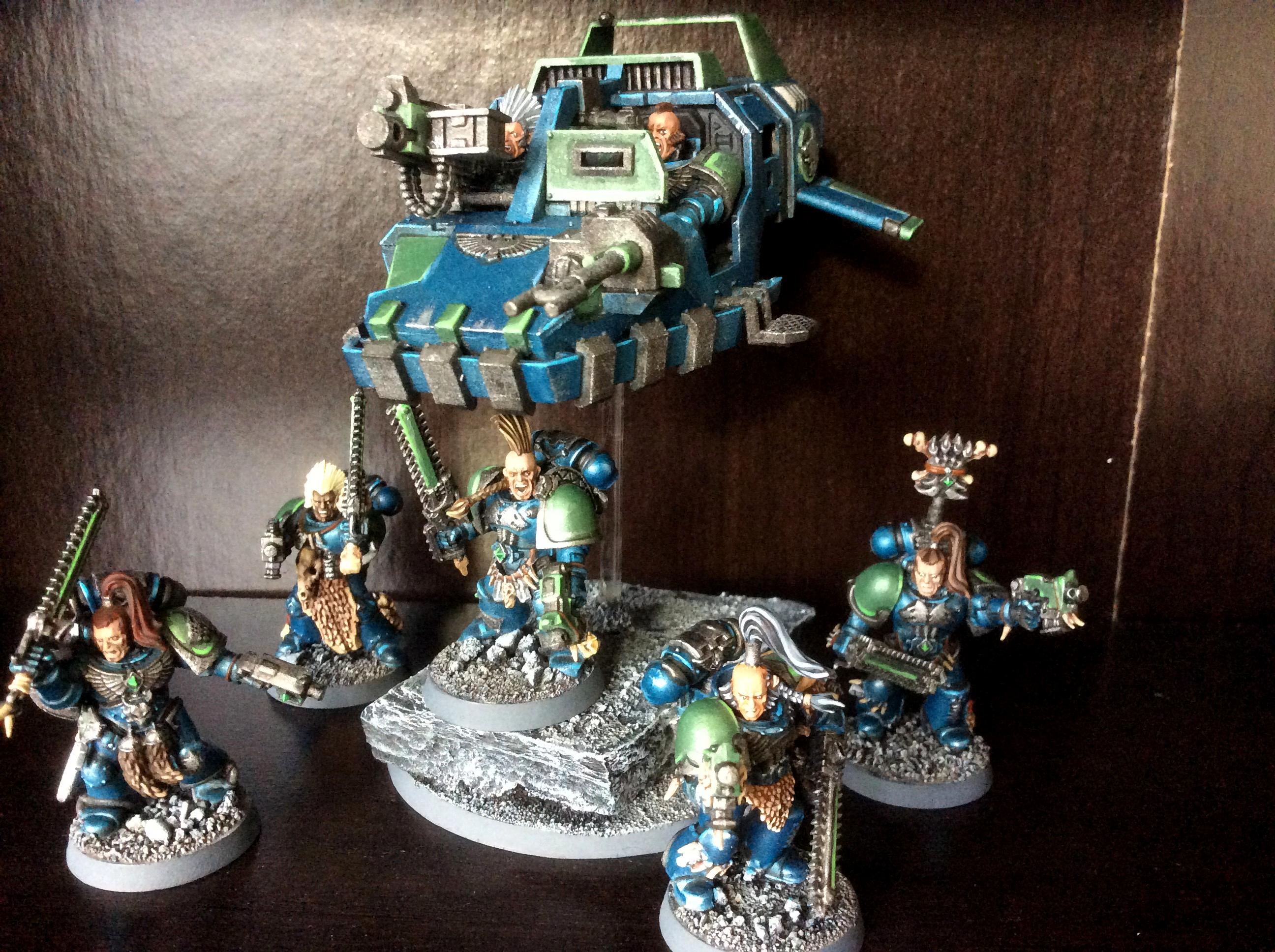 Alternate Colors, Blood Claws, Blue, Green, Land Speeder, Metallic, Space Wolves