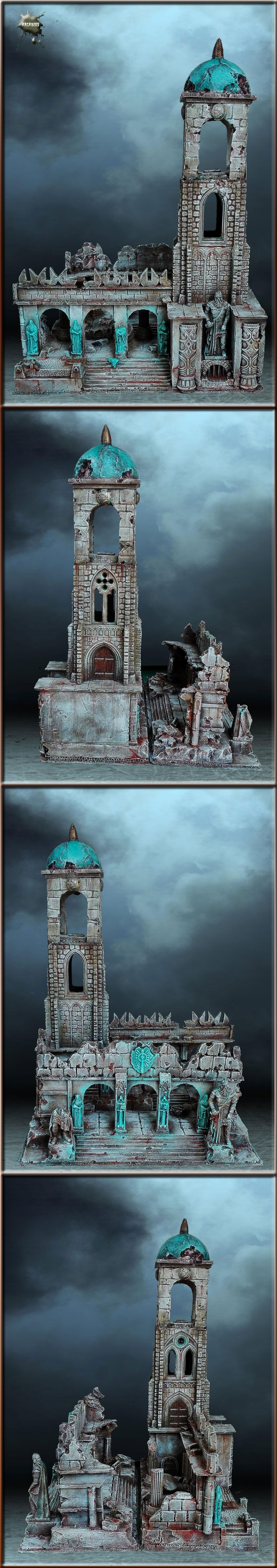 Chapel, Gondor, Lord Of The Rings, Lotrsbg, Middle-earth, Osgiliath, Ruins, Tower