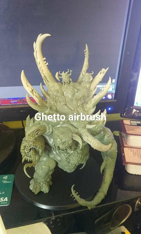 Undercoated with 2 different colour spray paints