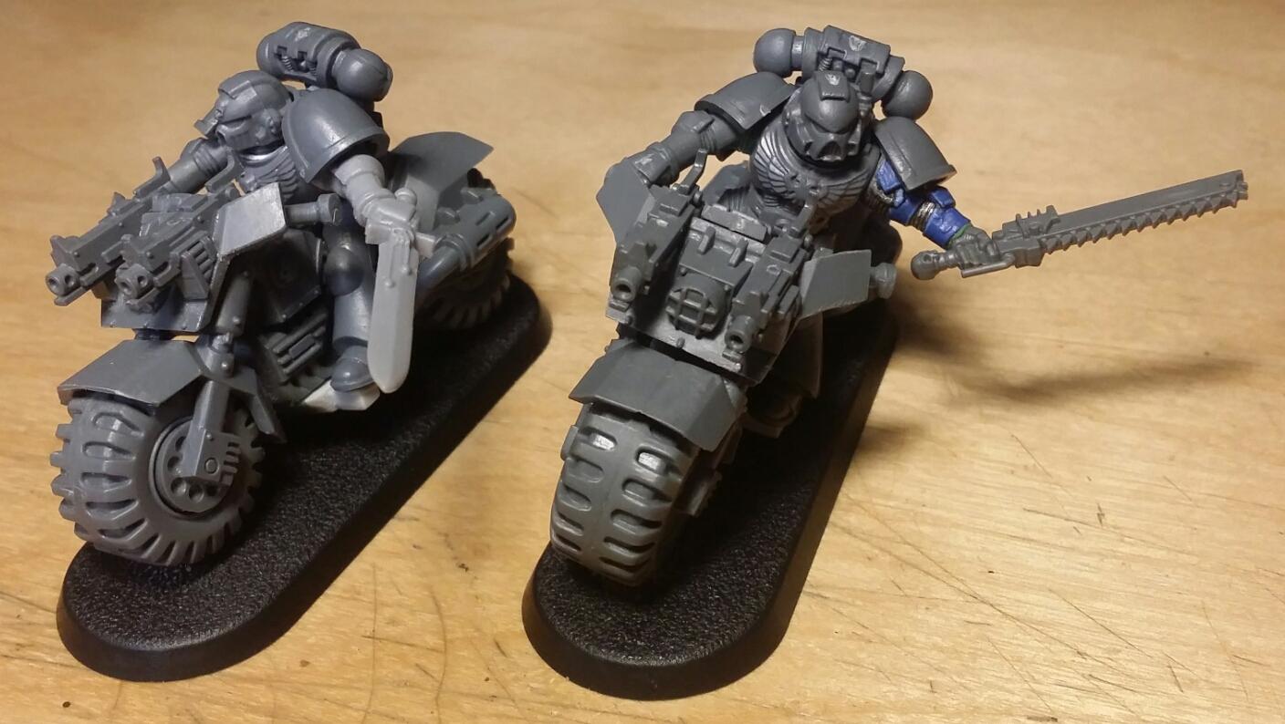 Assault, Bike, Cast, Chainsword, Conversion, Custom, Kitbash, Mold, Scouts, Space Marines, Squad, Ultra, Ultramarines