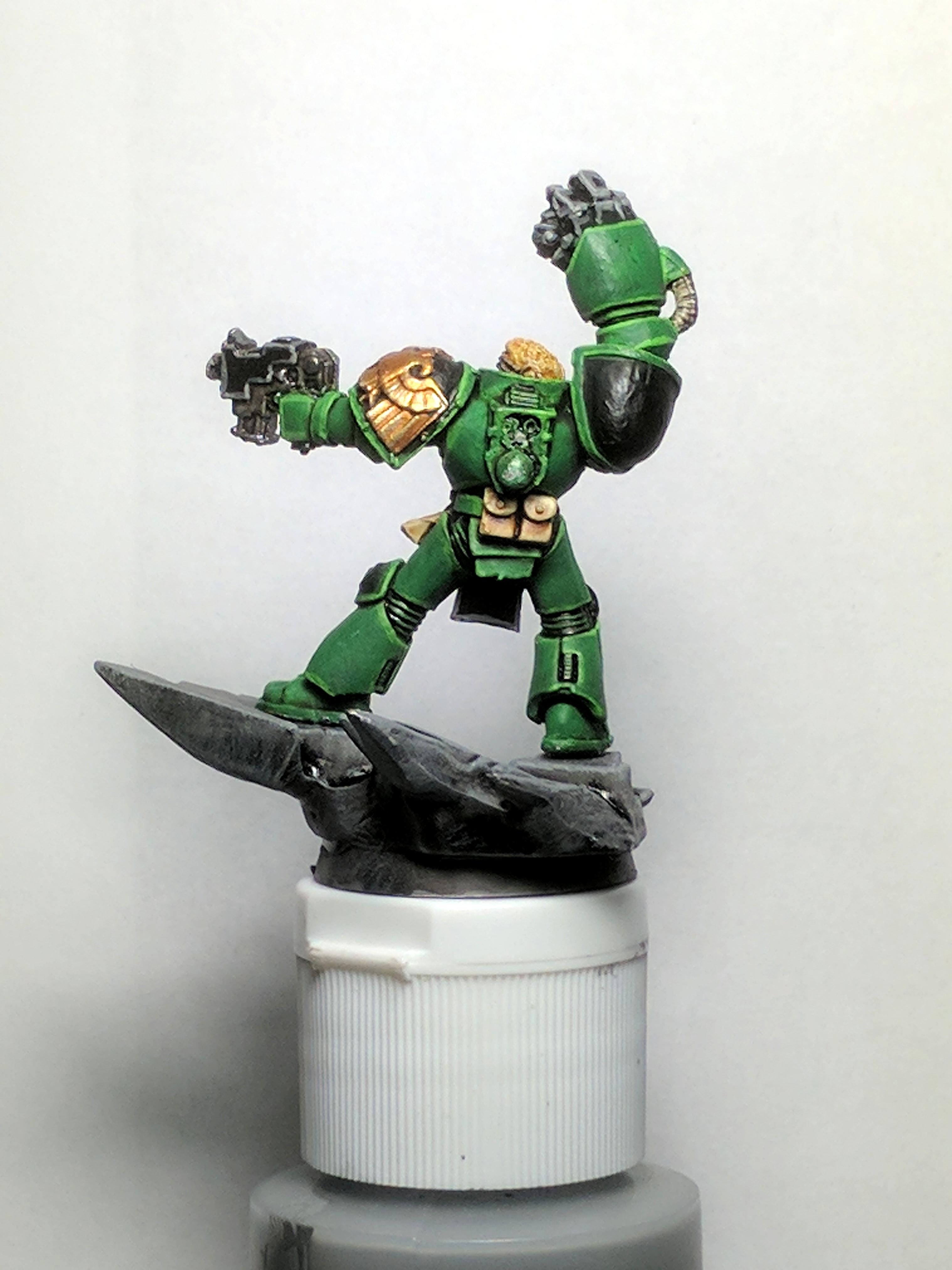 Captain, Power Fist, Salamanders, Space Marines