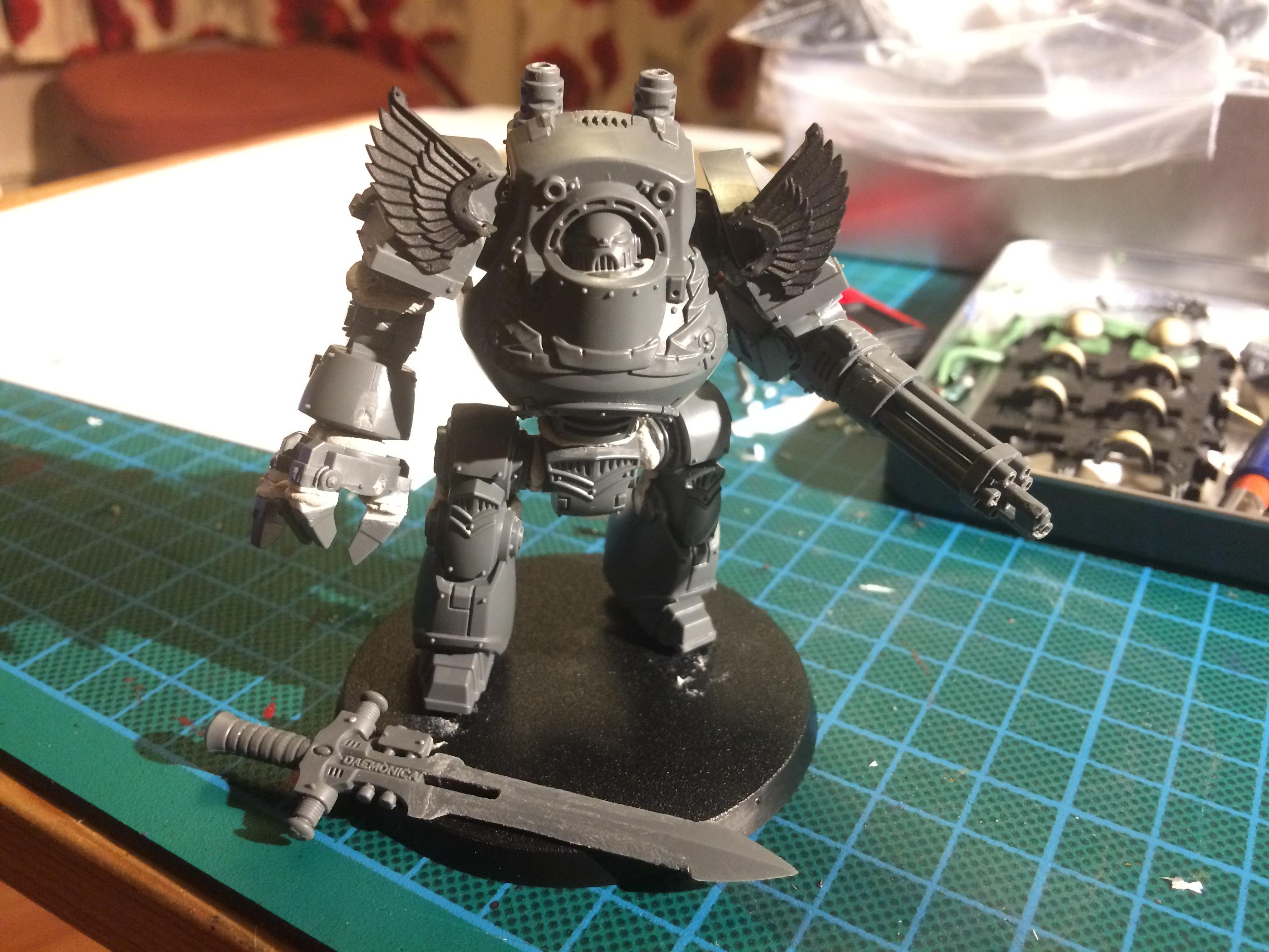 Blending, Blood Ravens, Contemptor, Conversion, Dreadnought, Flyer, Kitbash, Space Marines, Stormraven