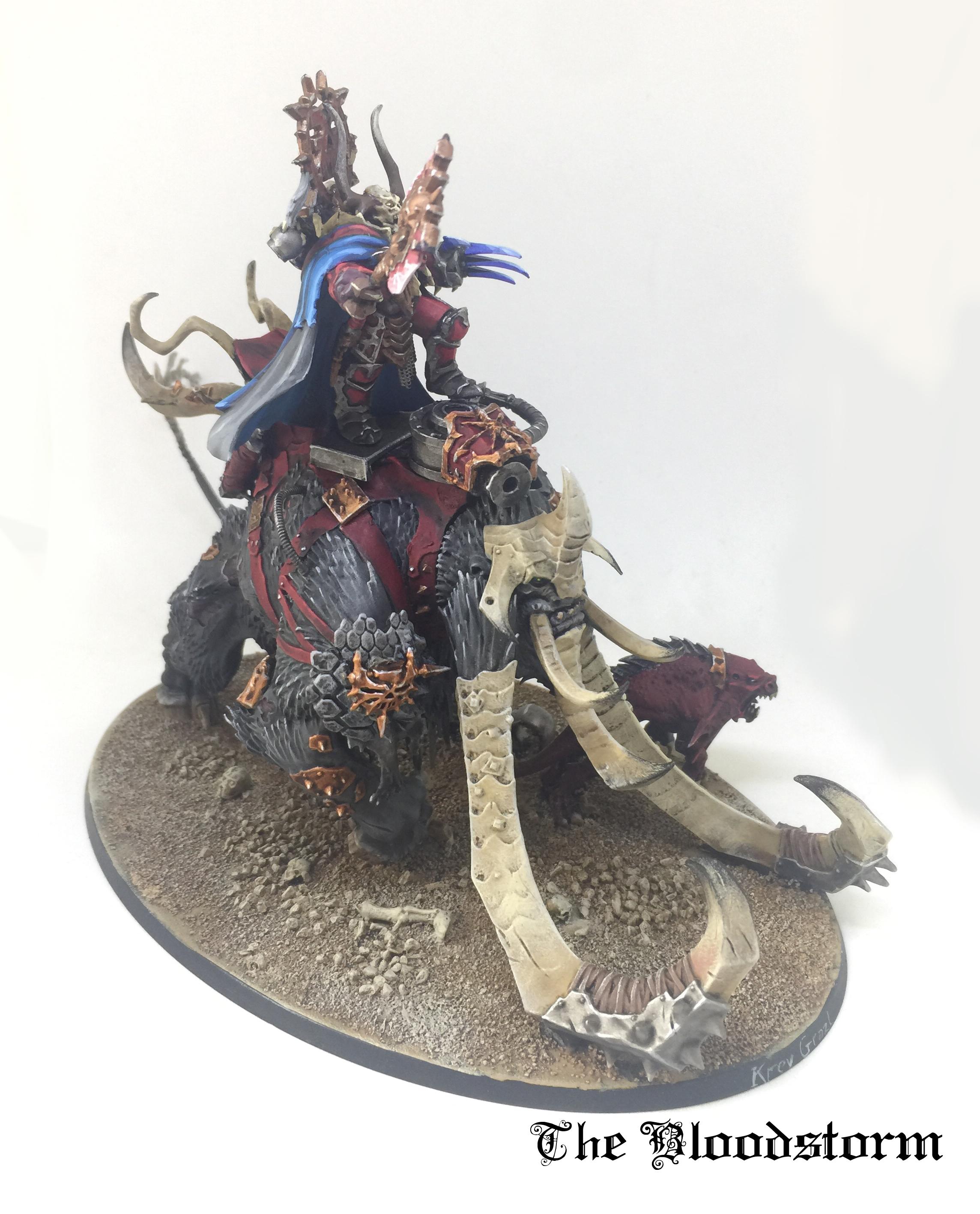Champion, Chaos Lord, Chaos Space Marines, Juggernaut, Khorne, Khorne Daemonkin, Kitbash, Lightning Claw, Thundertusk, Warhammer 40,000, World Eaters
