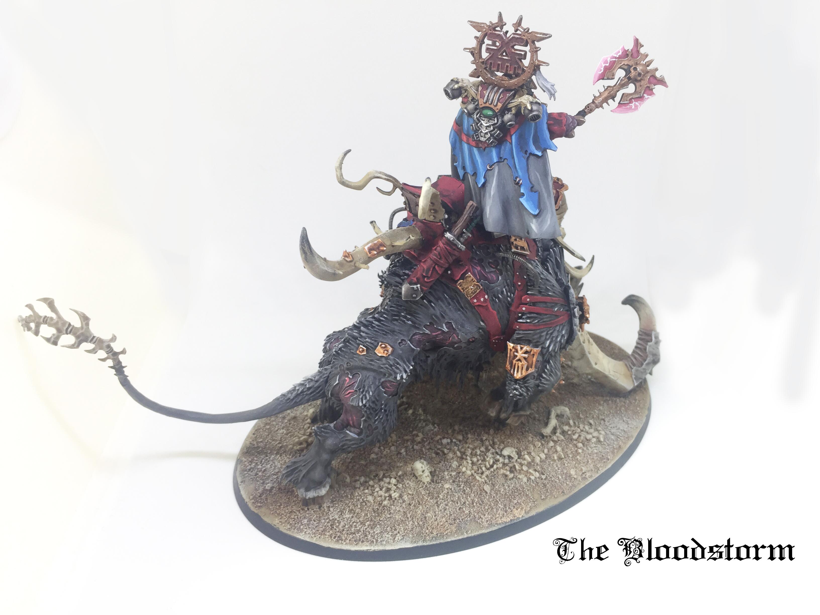 Champion, Chaos Lord, Chaos Space Marines, Juggernaut, Khorne, Khorne Daemonkin, Kitbash, Lightning Claw, Thundertusk, Warhammer 40,000, World Eaters