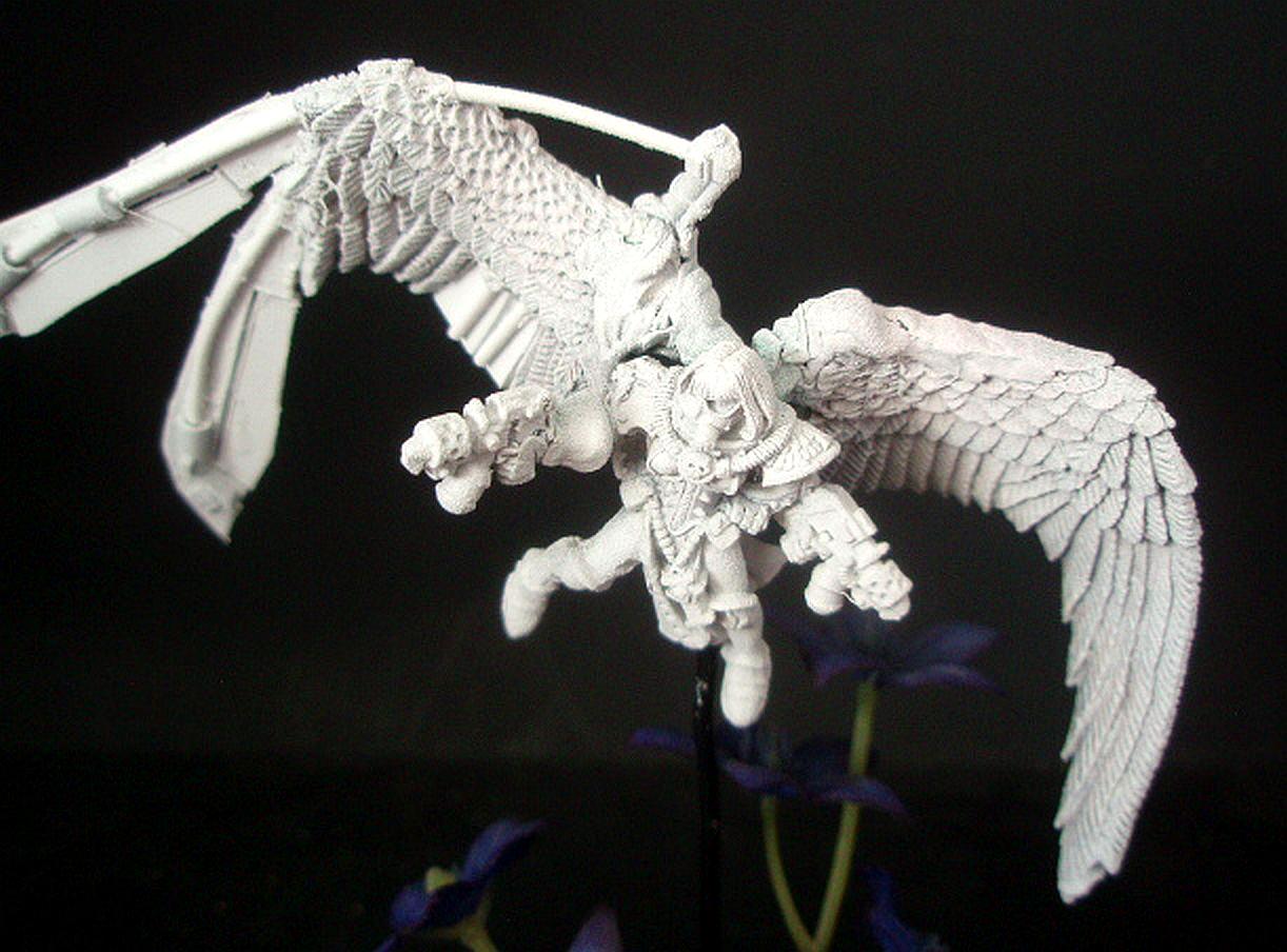 Sculpting, Seraphim, Seraphim Wings, Sister's Of Battle, Sisters Of Battle, Sororitas, St Celestine Sculpt, St Celestine Wings, Winged