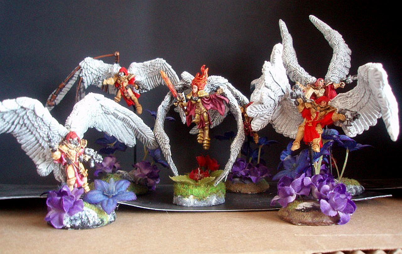 Conversion, Sculpting, Seraphim, Seraphim Wings, Sisters Of Battle, St Celestine Sculpt, St Celestine Wings, Winged