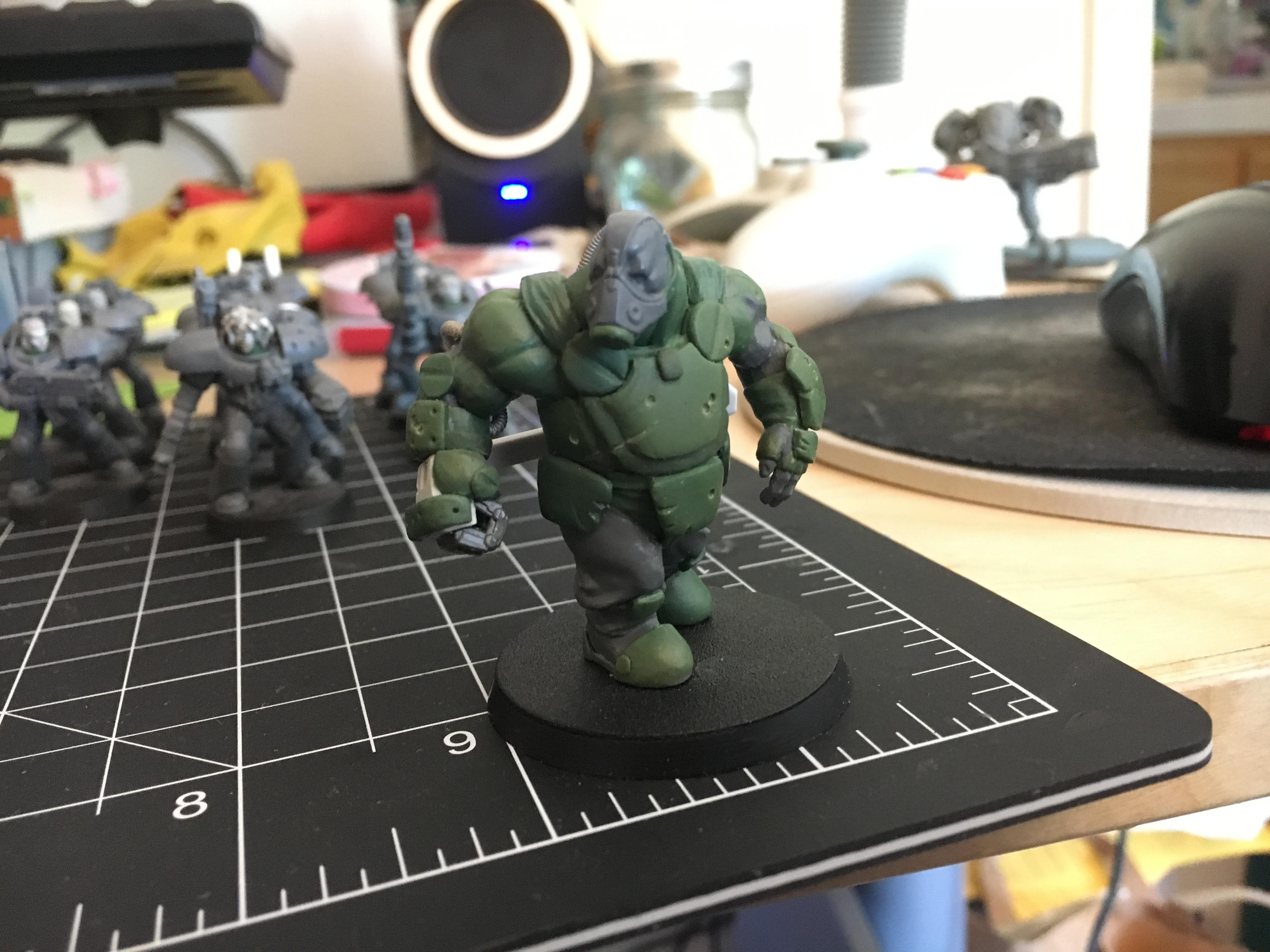 Conversion, Cyberpunk, Greenstuff, Ogres, Ogryns, Starhammer