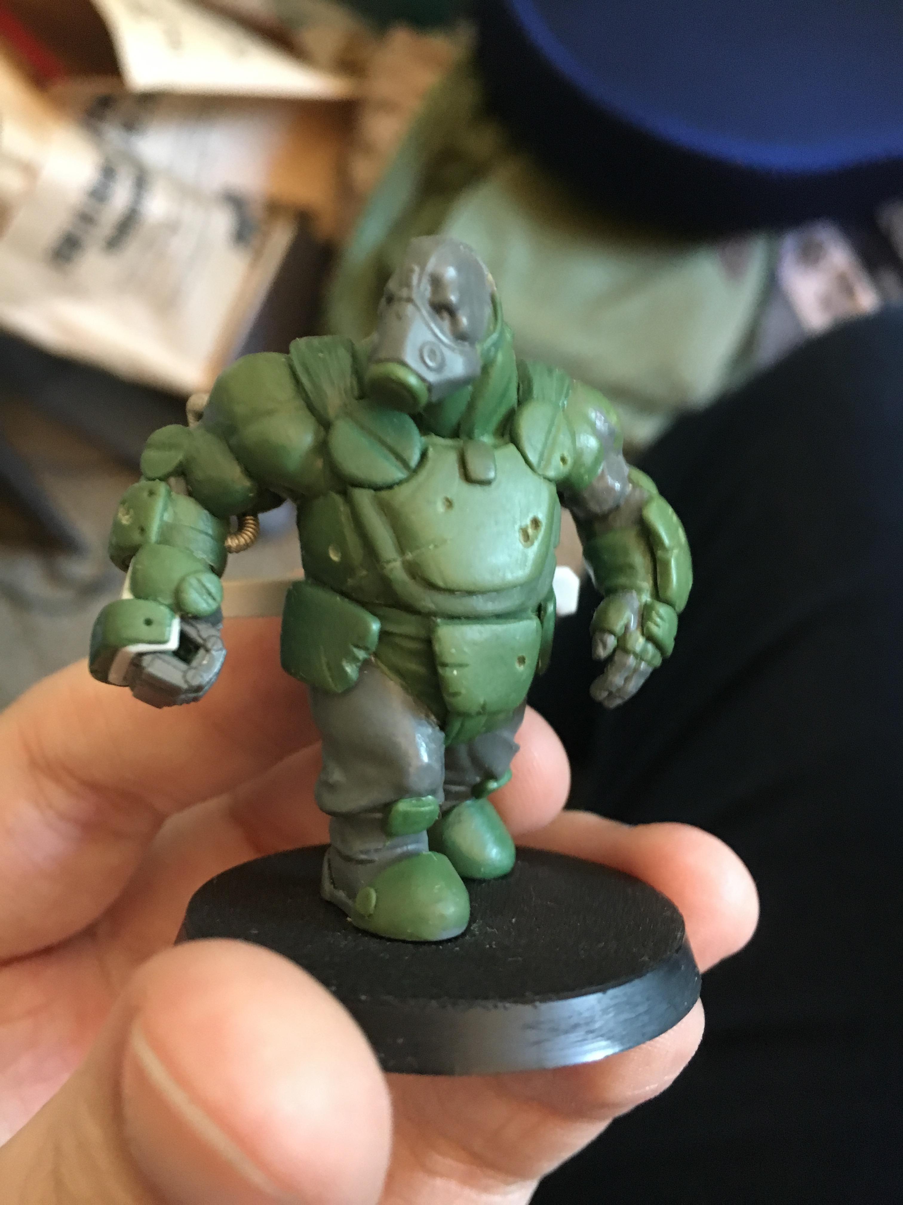 Conversion, Cyberpunk, Greenstuff, Ogres, Ogryns, Starhammer