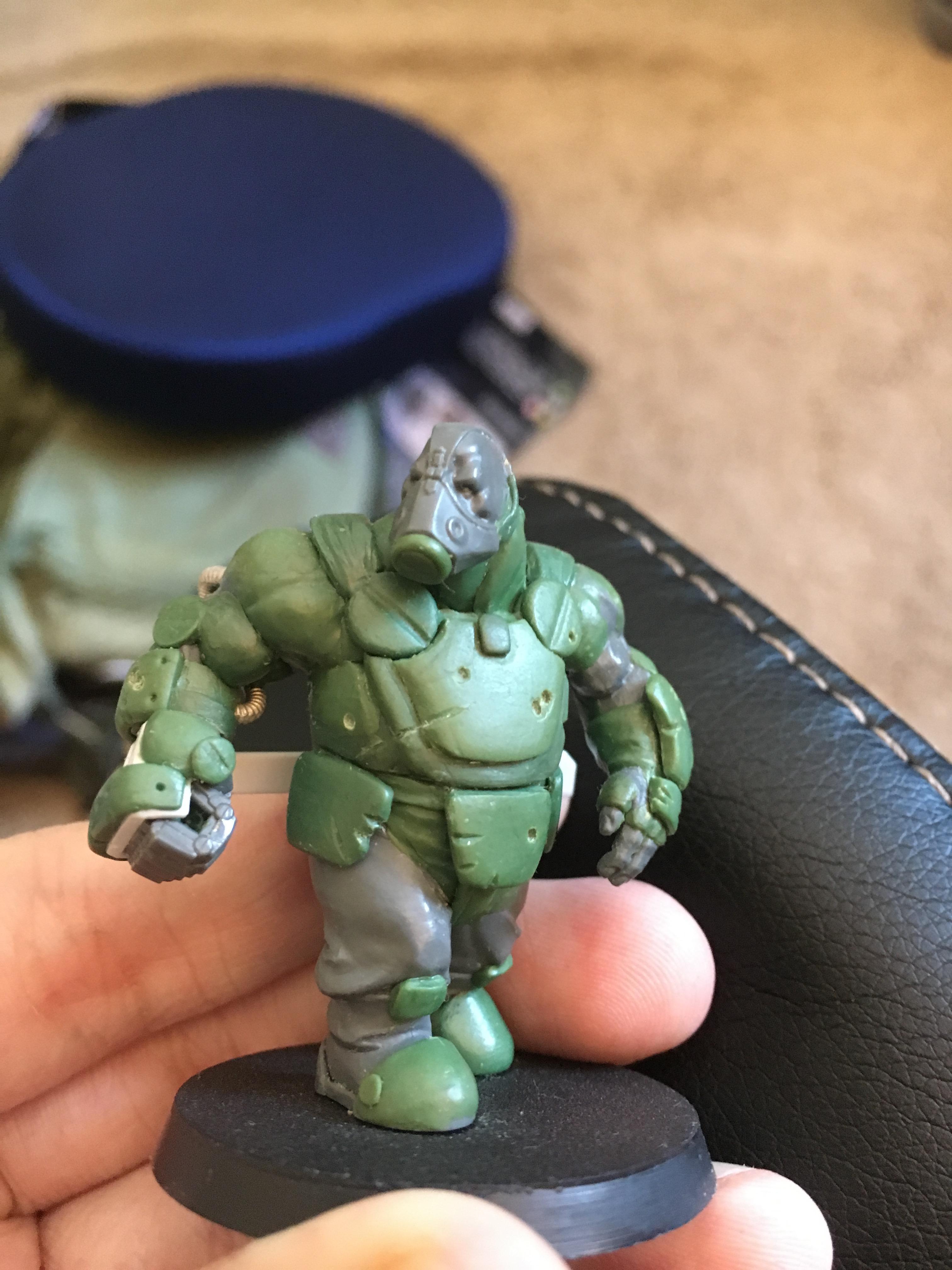 Conversion, Cyberpunk, Greenstuff, Ogres, Ogryns, Starhammer