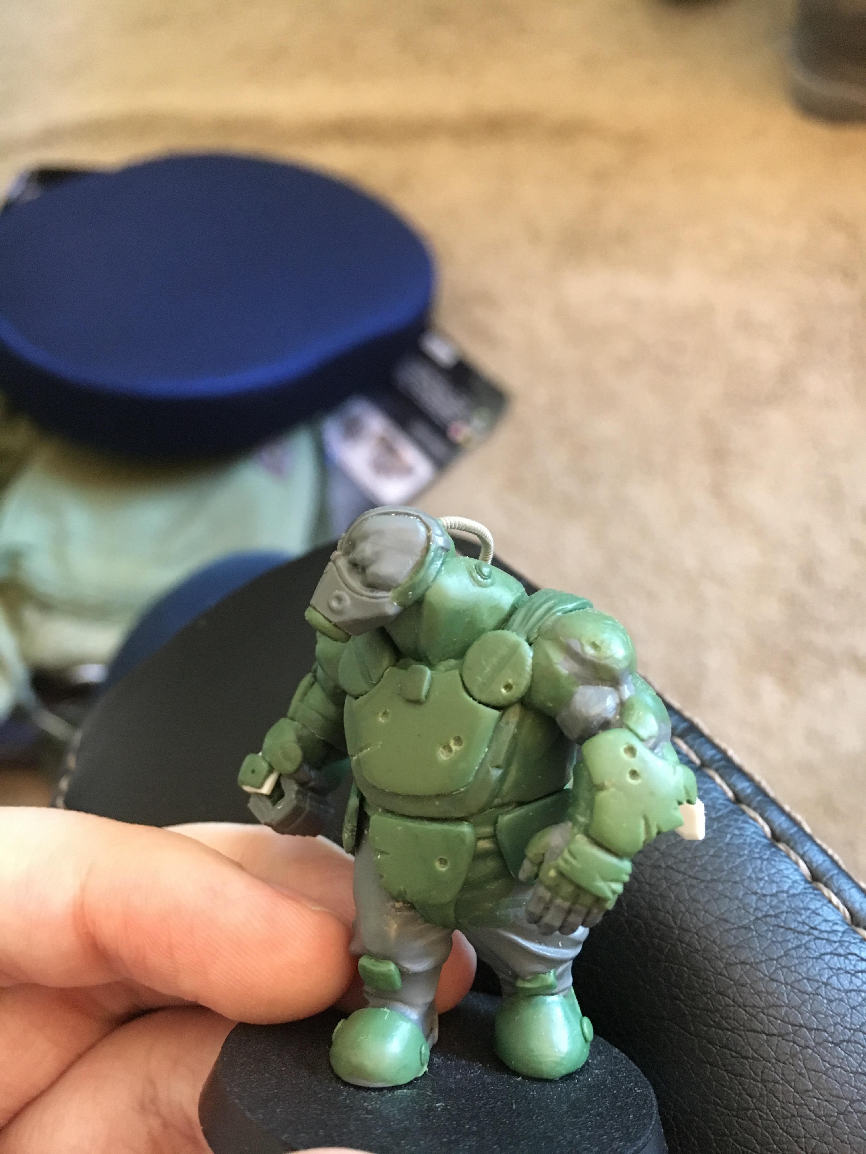 Conversion, Cyberpunk, Greenstuff, Ogres, Ogryns, Starhammer