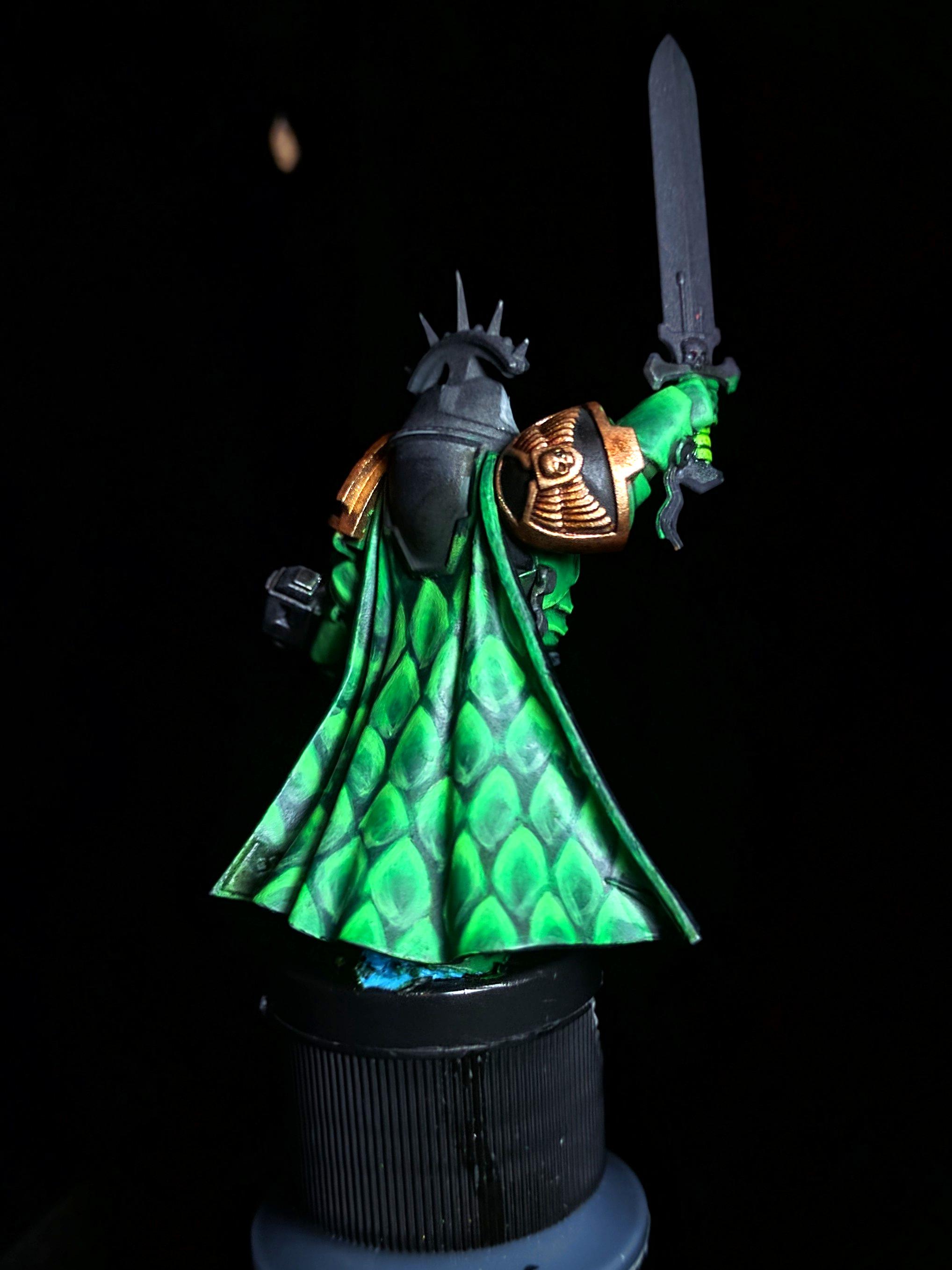 Captain, Cloak, Dragon, Gravis Armour, Primaris, Salamanders Warhammer 40k, Scales, Space Marines