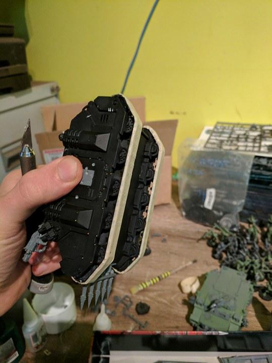 Tracks taped and ready for undercoating