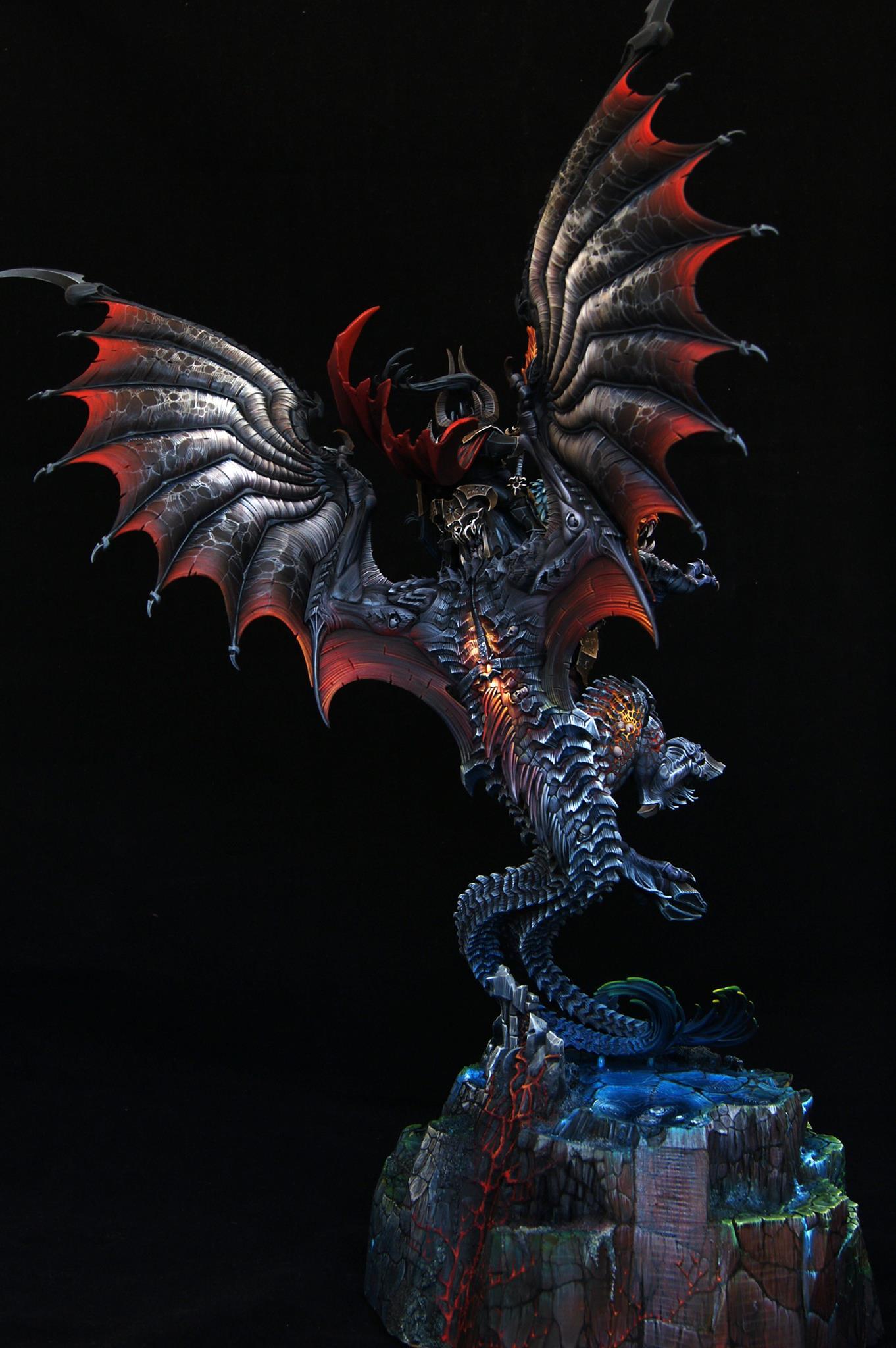 Age Of Sigmar, Archaon Everchosen, Golden Demon, Object Source Lighting, Wet Blending
