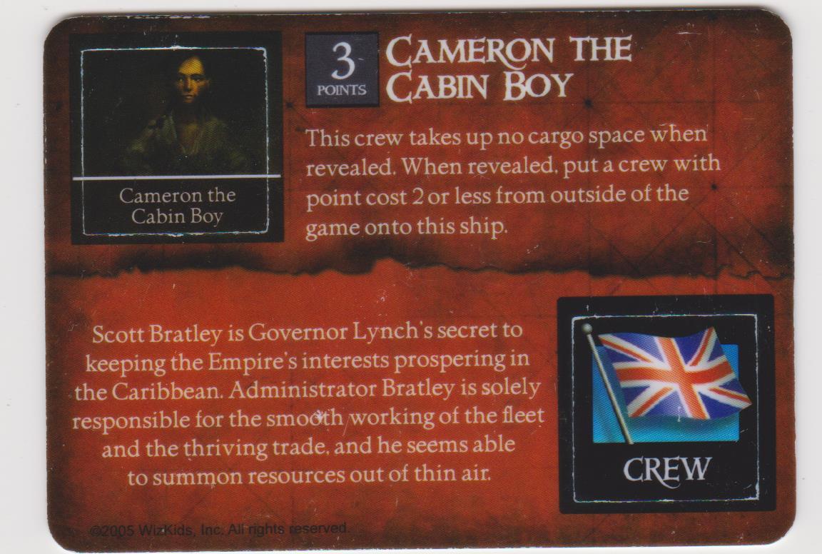 Cameron The Cabin Boy &amp; Administrator Scott Bratley (1) (British)