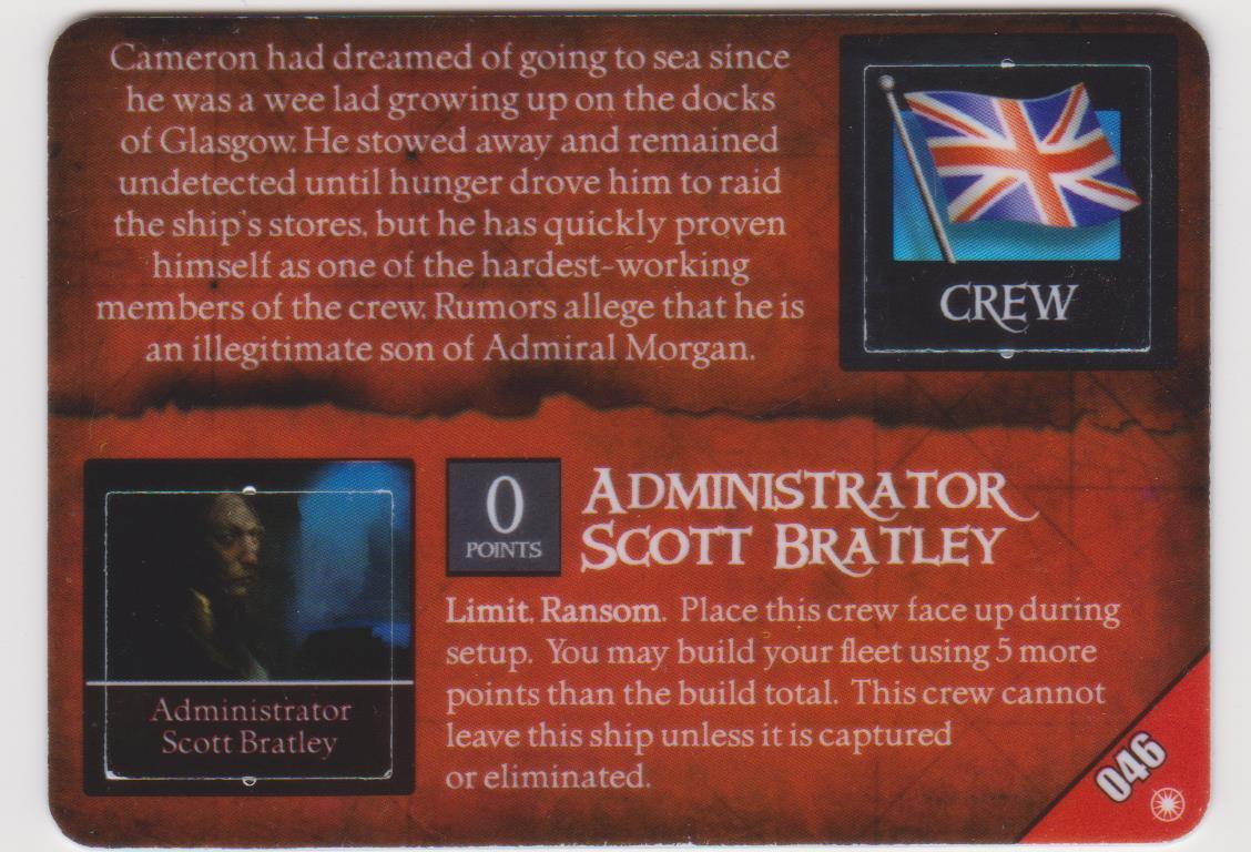 Cameron The Cabin Boy &amp; Administrator Scott Bratley (2) (British)