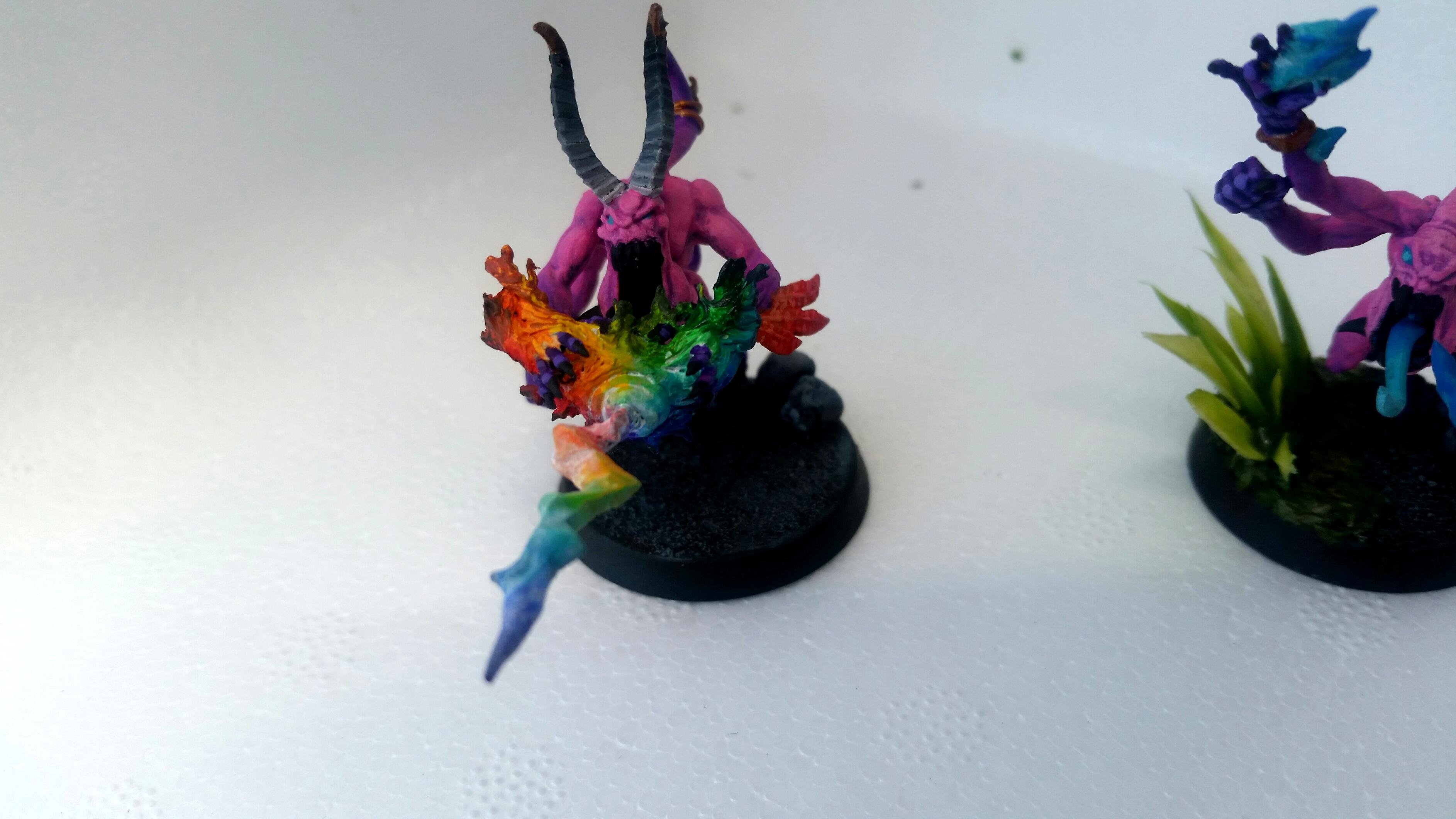 Bolt, Bolt Of Change, Chaos, Chaos Daemons, Conversion, Daemons, Fire, Lightning, Pink Horror, Tzeentch