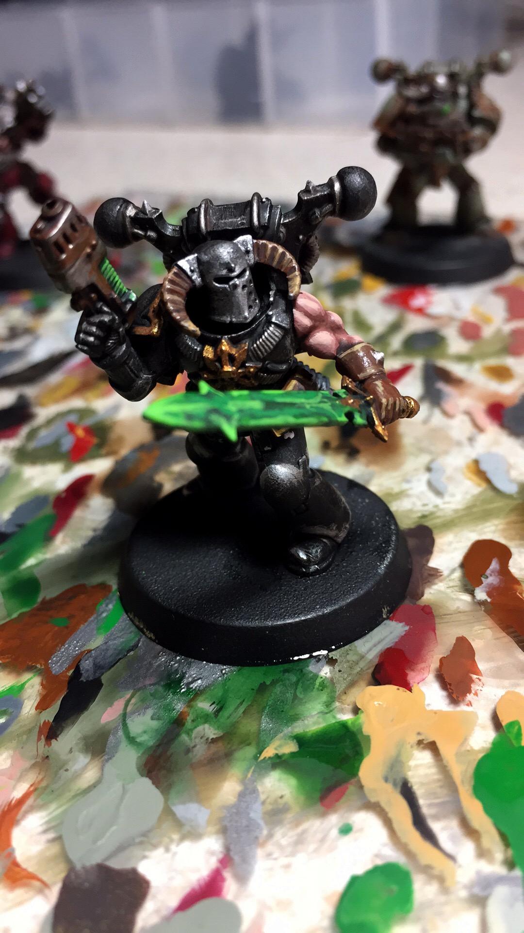 Black Legion, Champion, Chaos, Heresy., Plasma Pistol, Power Weapon