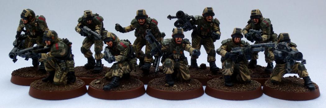 Astra Militarum, Captain Brown, Drop Troops, Elysian, Elysian Veteran Squad, Imperial Guard