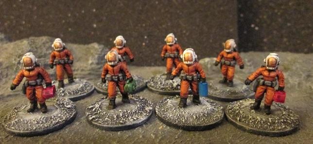 Gzg, Spacesuit, Space Crew in Light-Duty Spacesuits
