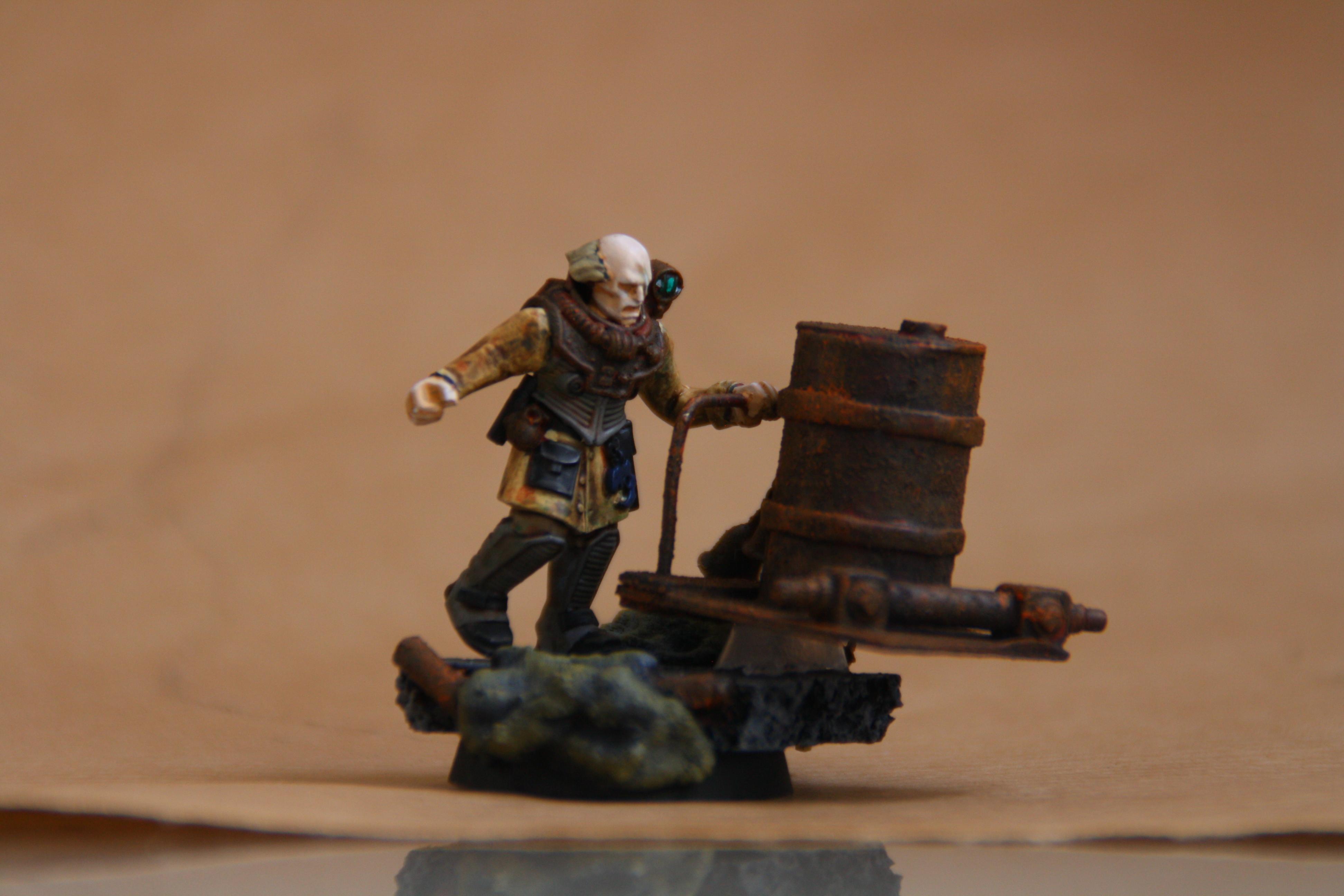 worker with cart
