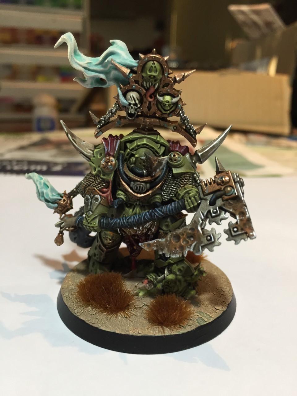 Chaos Space Marines, Cracked Base, Death Guard, Lord Of Contagion, Nurgle, Plague Marines, Warhammer 40,000