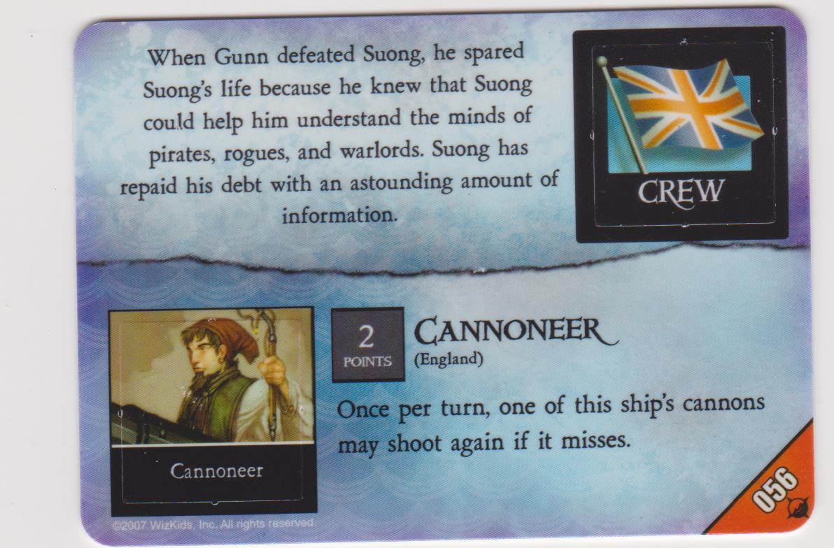 Jun Suong , Cannoneer (2) (British)