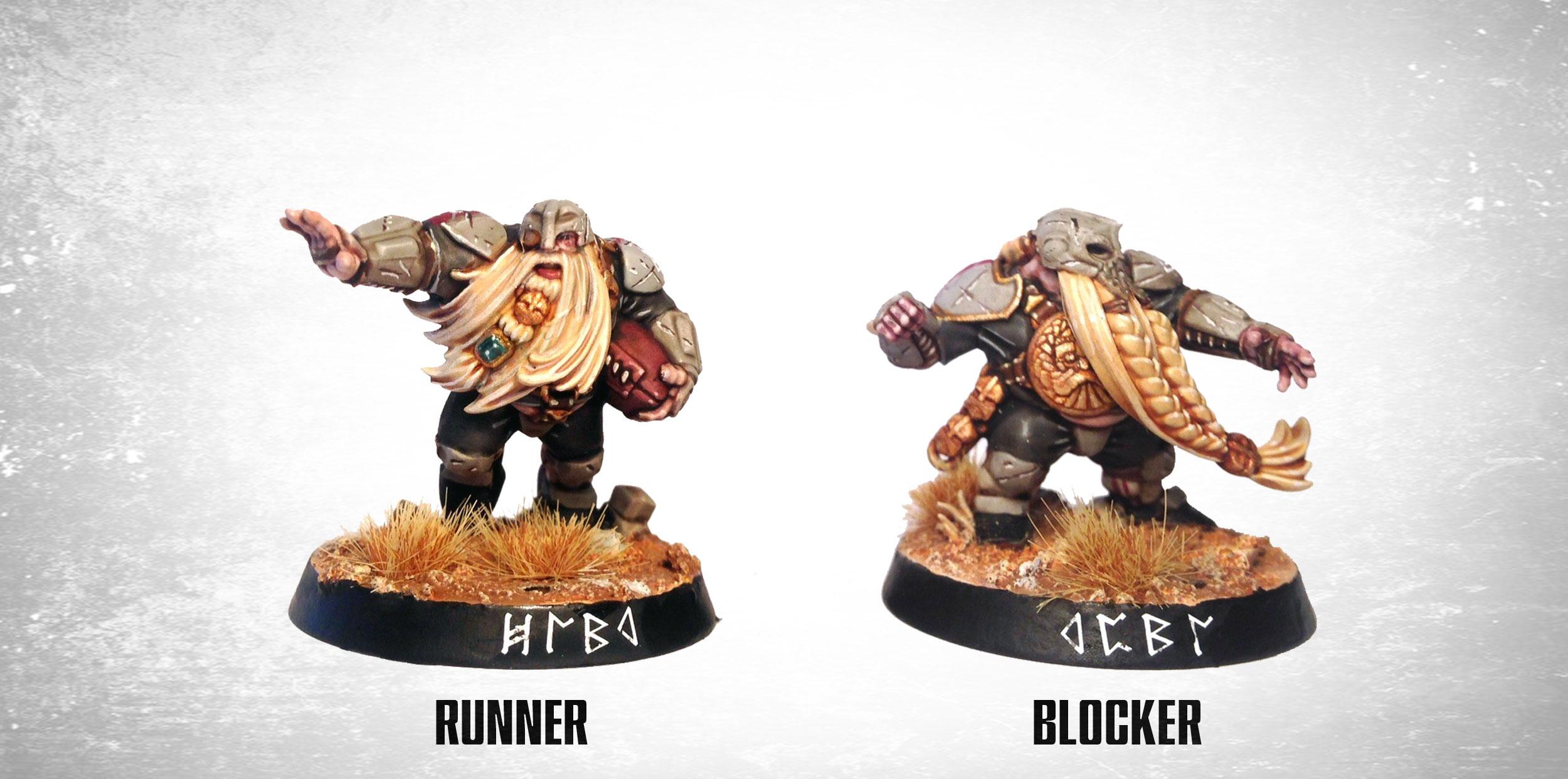 Blood Bowl, Chipping, Dwarves, Football, Sport, Weathered