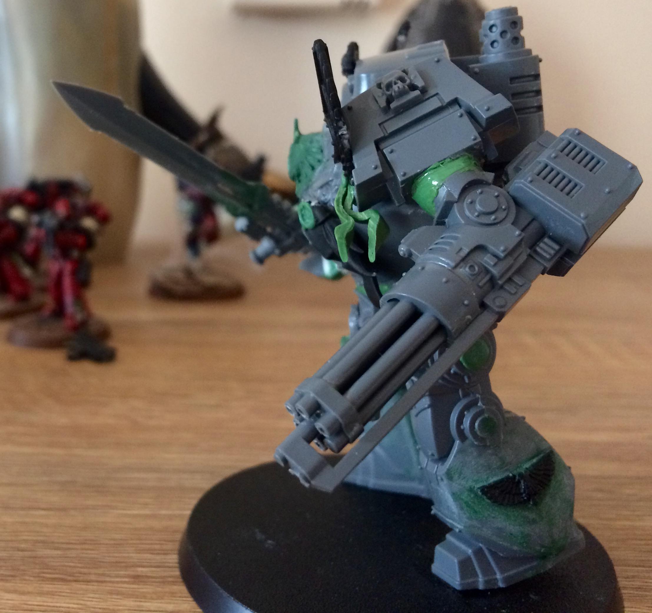 Blending, Blood Ravens, Contemptor, Conversion, Dreadnought, Flyer, Gradient, Kitbash, Space Marines, Stormraven, Weathered