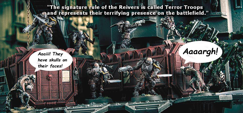 Humor, Necrons, Reivers, Scary, Space Marines