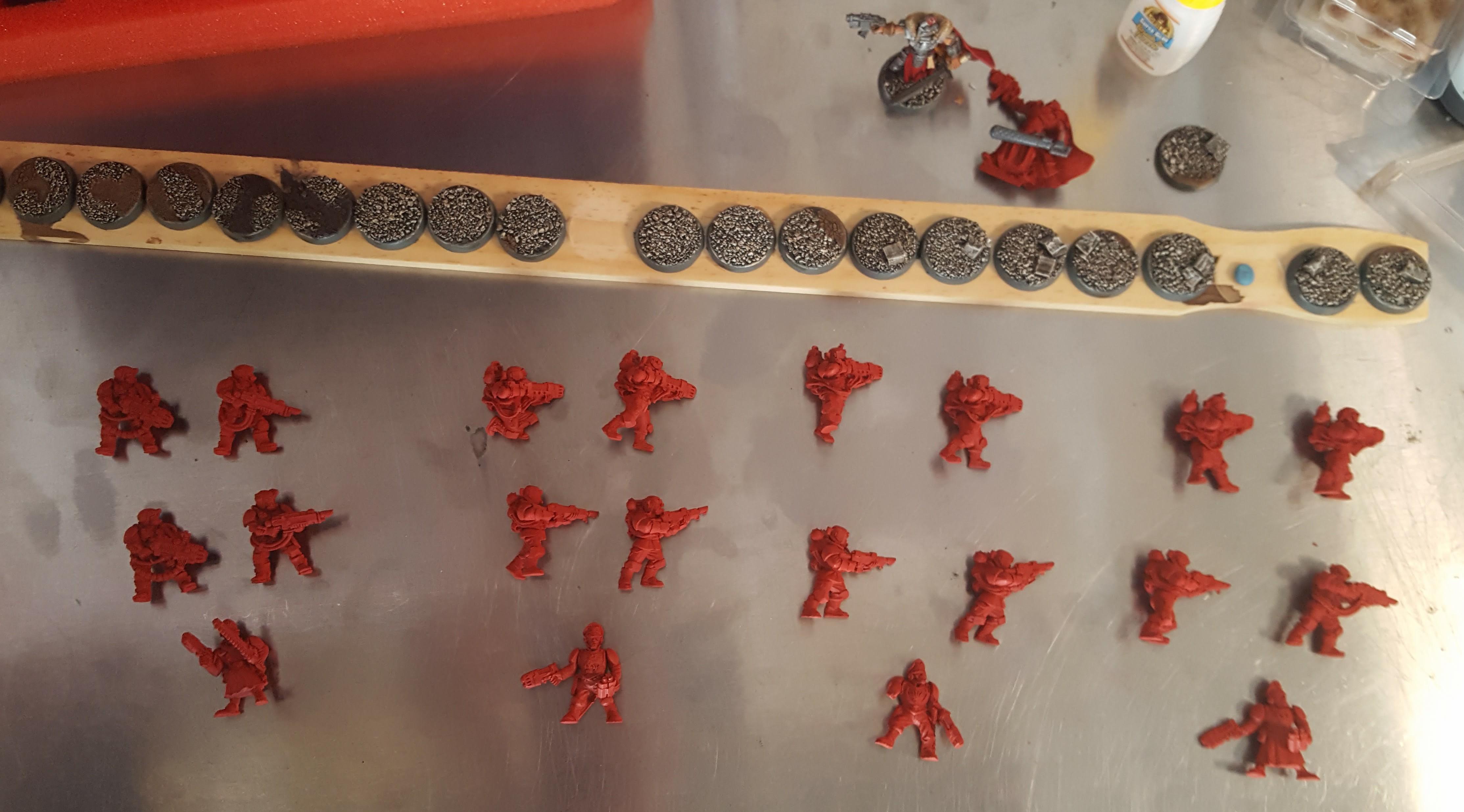 Four units of plasma Scions ready for paint and bases