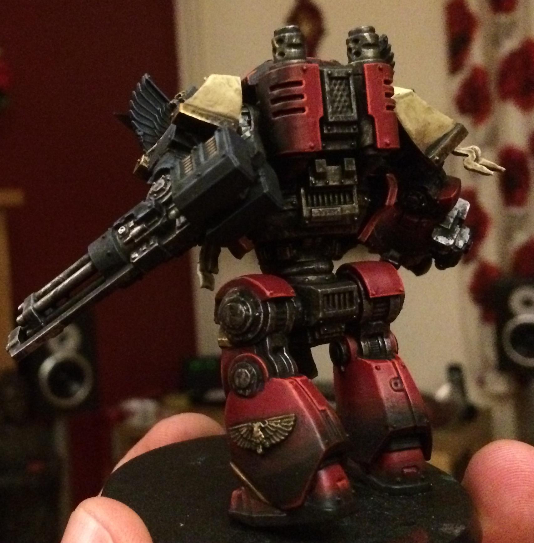 Blending, Blood Ravens, Contemptor, Conversion, Dreadnought, Flyer, Gradient, Kitbash, Space Marines, Stormraven, Weathered