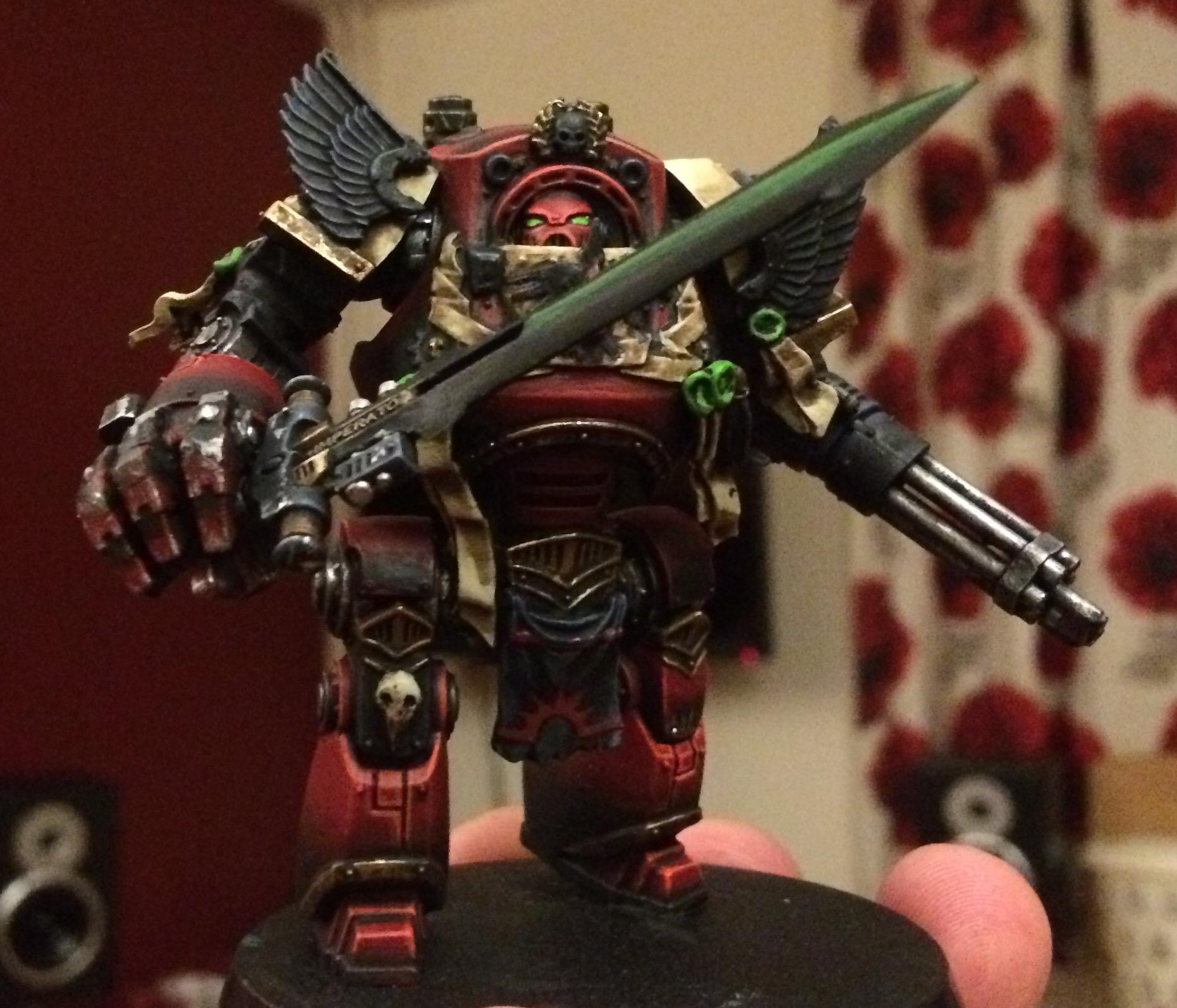 Blending, Blood Ravens, Contemptor, Conversion, Dreadnought, Flyer, Gradient, Kitbash, Space Marines, Stormraven, Weathered