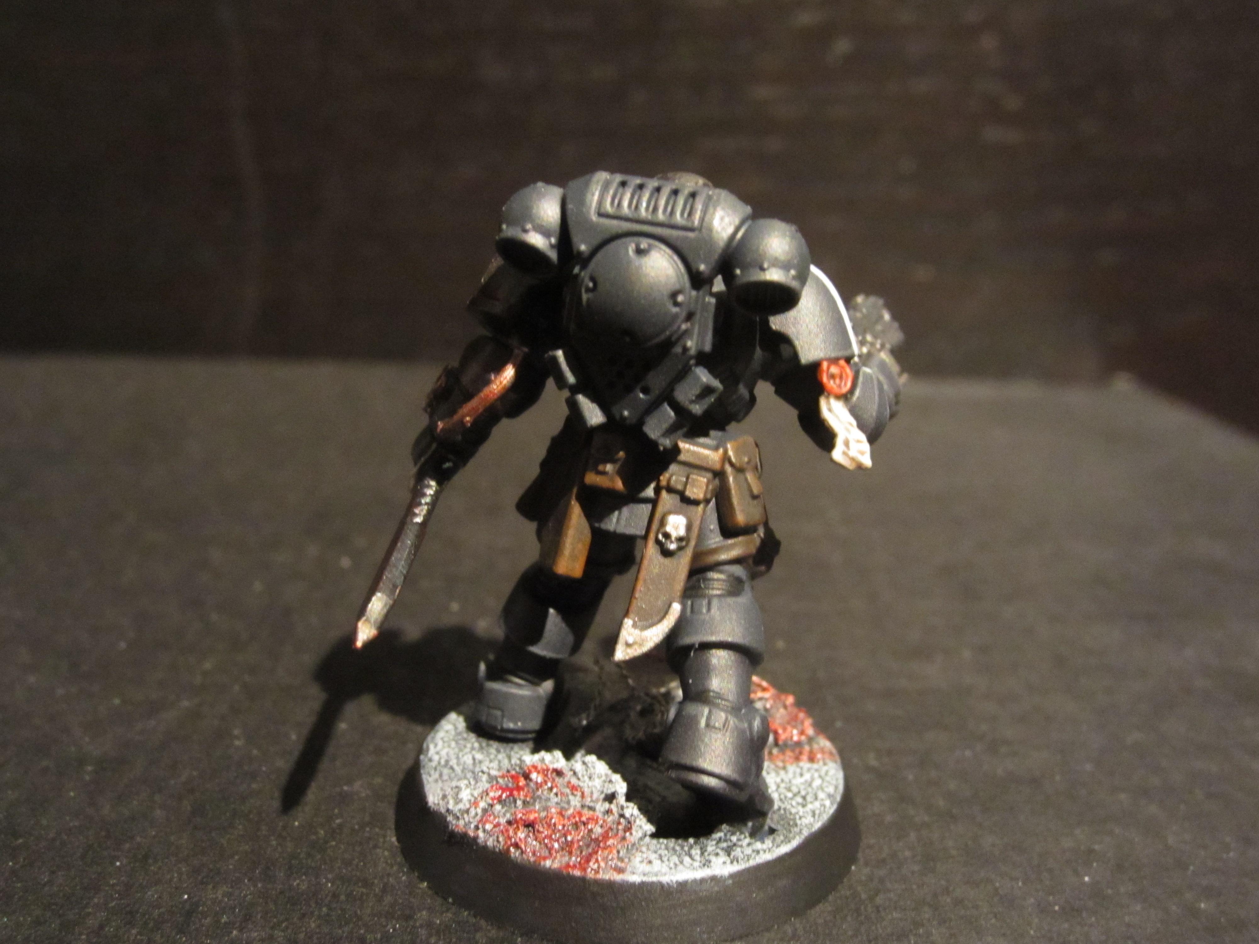 Black, Blood, Grey, Heavy Bolt Pistol, Knife, Primaris, Raven Guard, Reiver, Skull, Warhammer 40,000, White