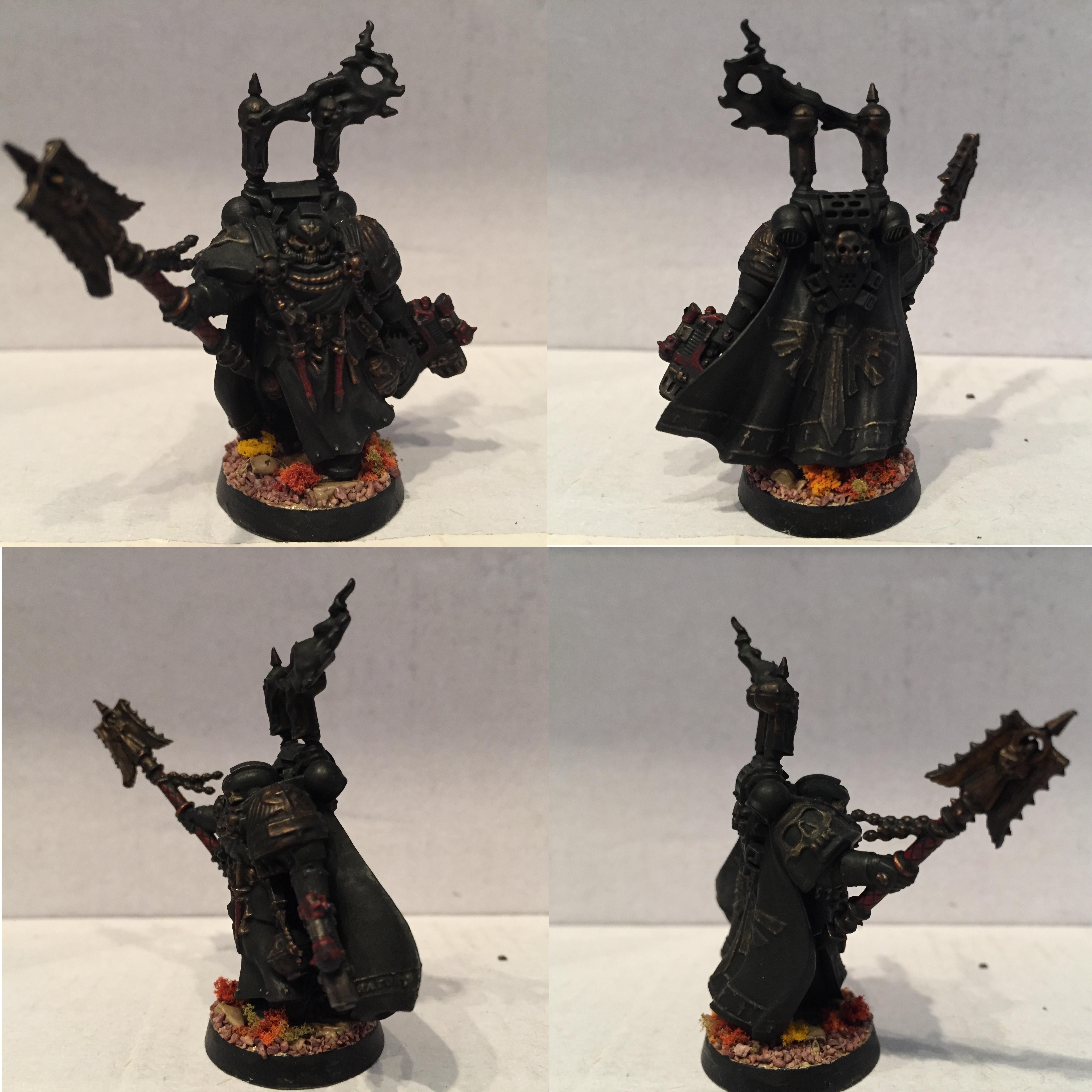 Chaplain, Dark Angels, Petrifications, Space Marines, Warhammer 40,000, Washed