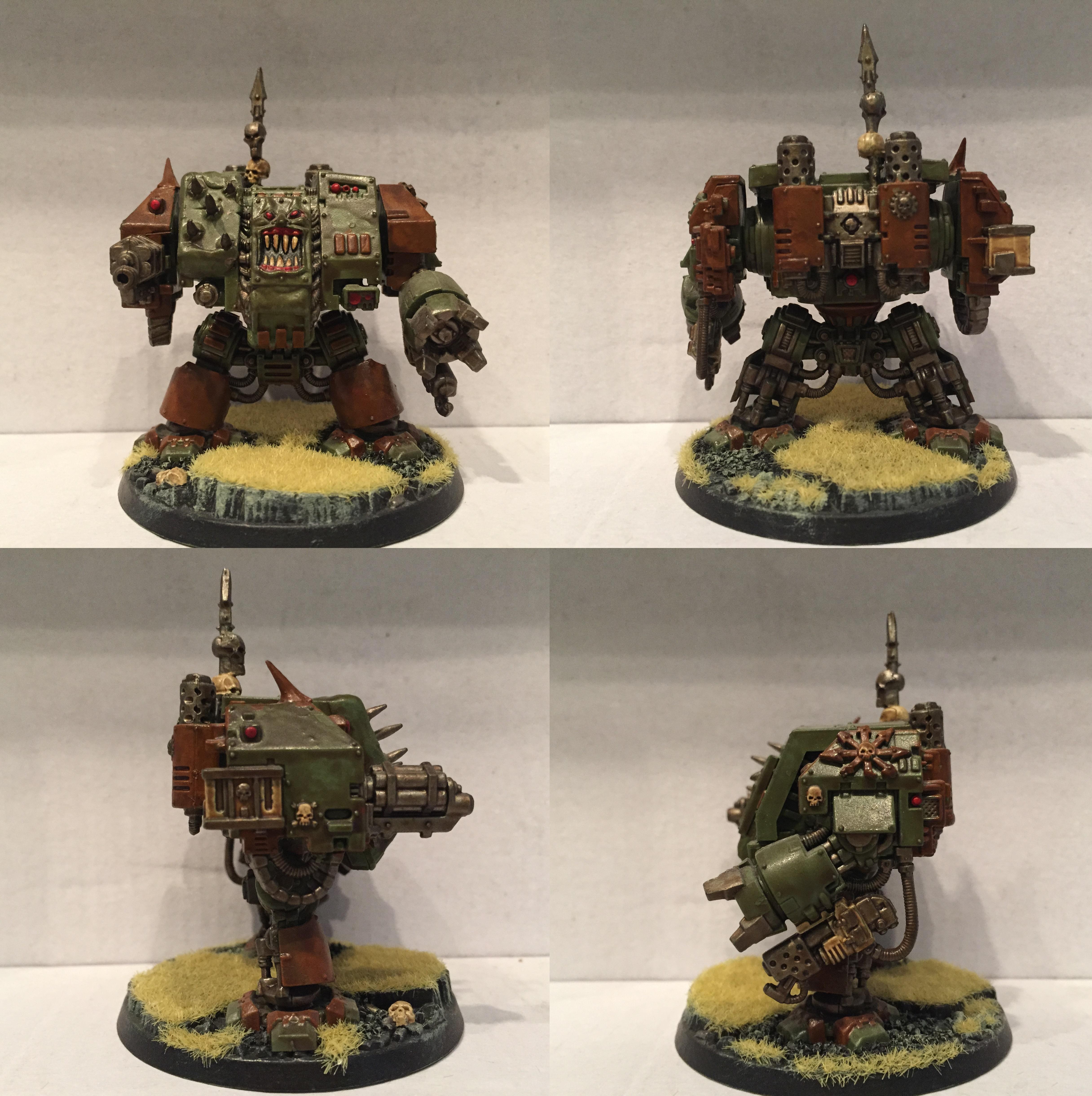 Chaos, Chaos Space Marines, Conversion, Dipped, Dreadnought, Nurgle, Petrifications, Warhammer 40,000