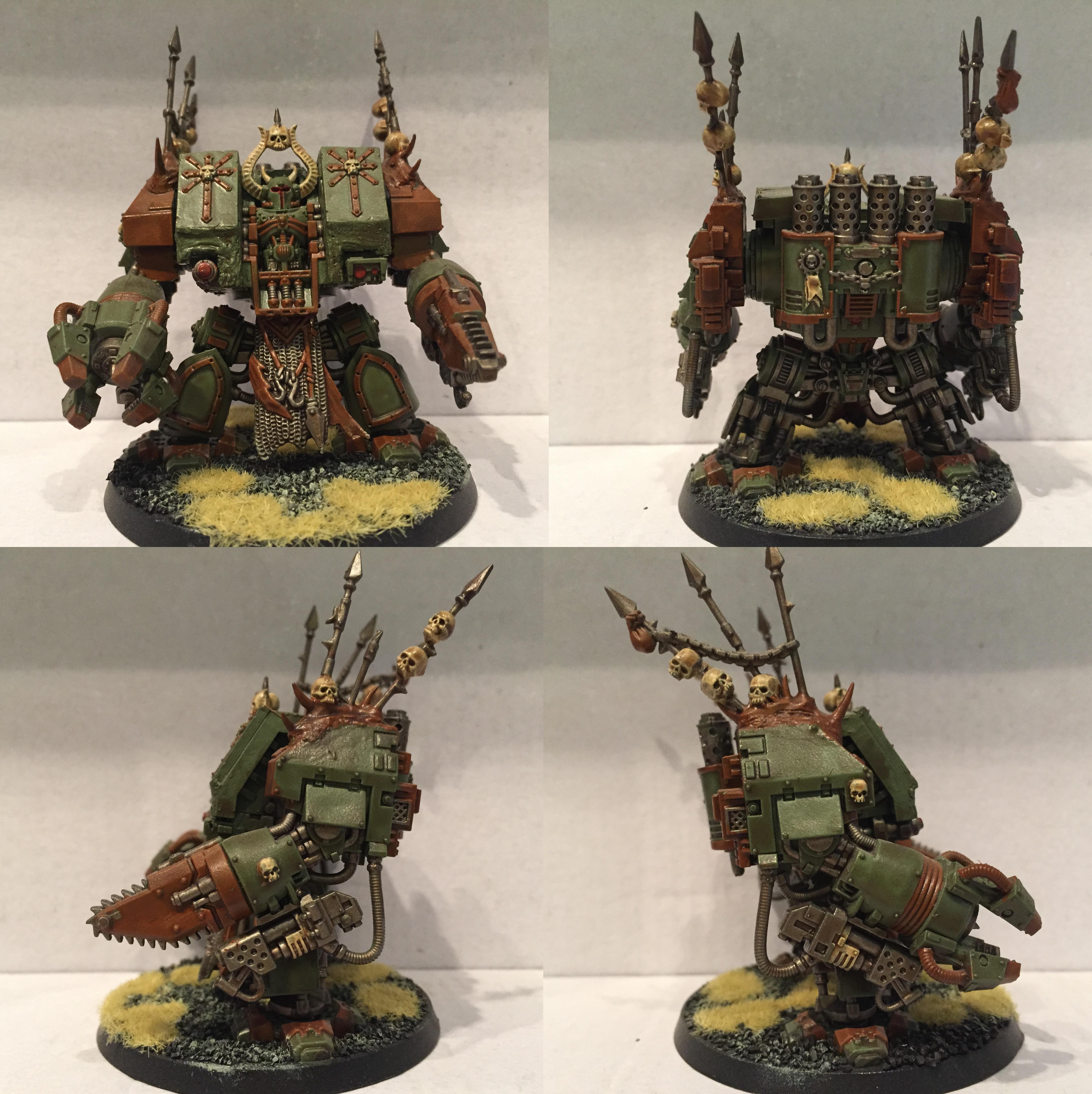 Chaos, Chaos Space Marines, Conversion, Dipped, Dreadnought, Nurgle, Petrifications, Warhammer 40,000