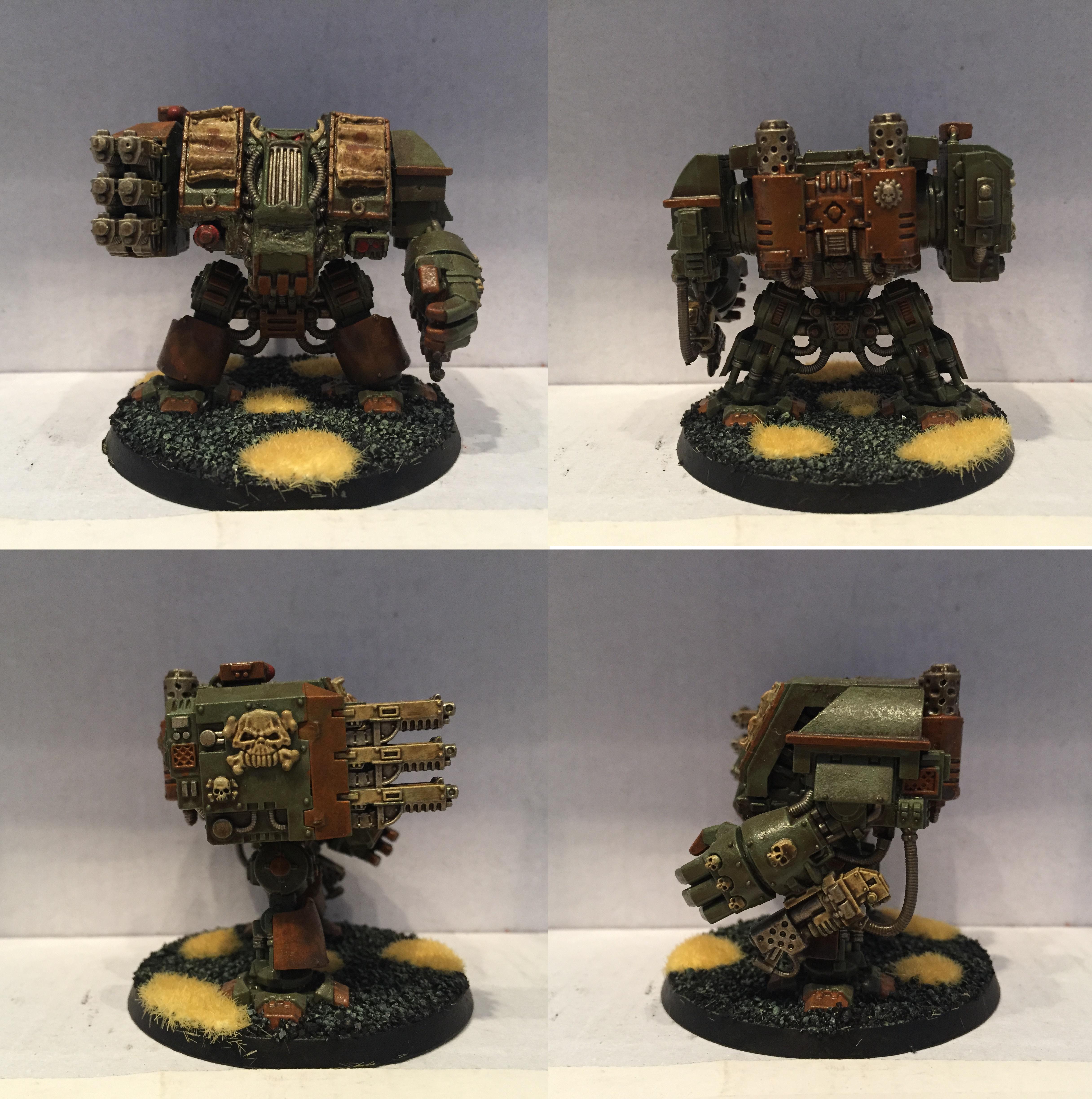 Chaos, Chaos Space Marines, Conversion, Dipped, Dreadnought, Nurgle, Petrifications, Warhammer 40,000