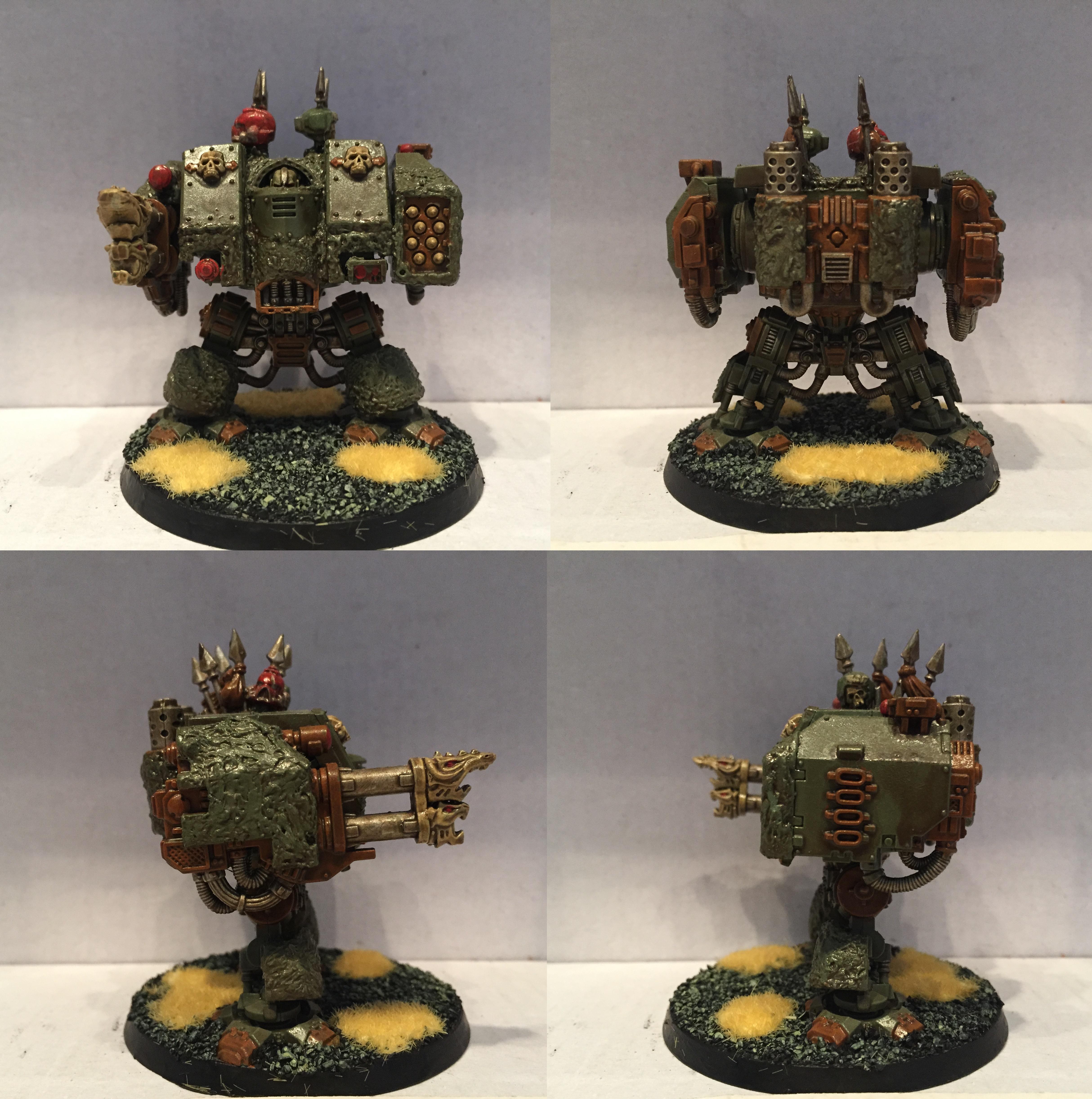 Chaos, Chaos Space Marines, Conversion, Dipped, Dreadnought, Nurgle, Petrifications, Warhammer 40,000