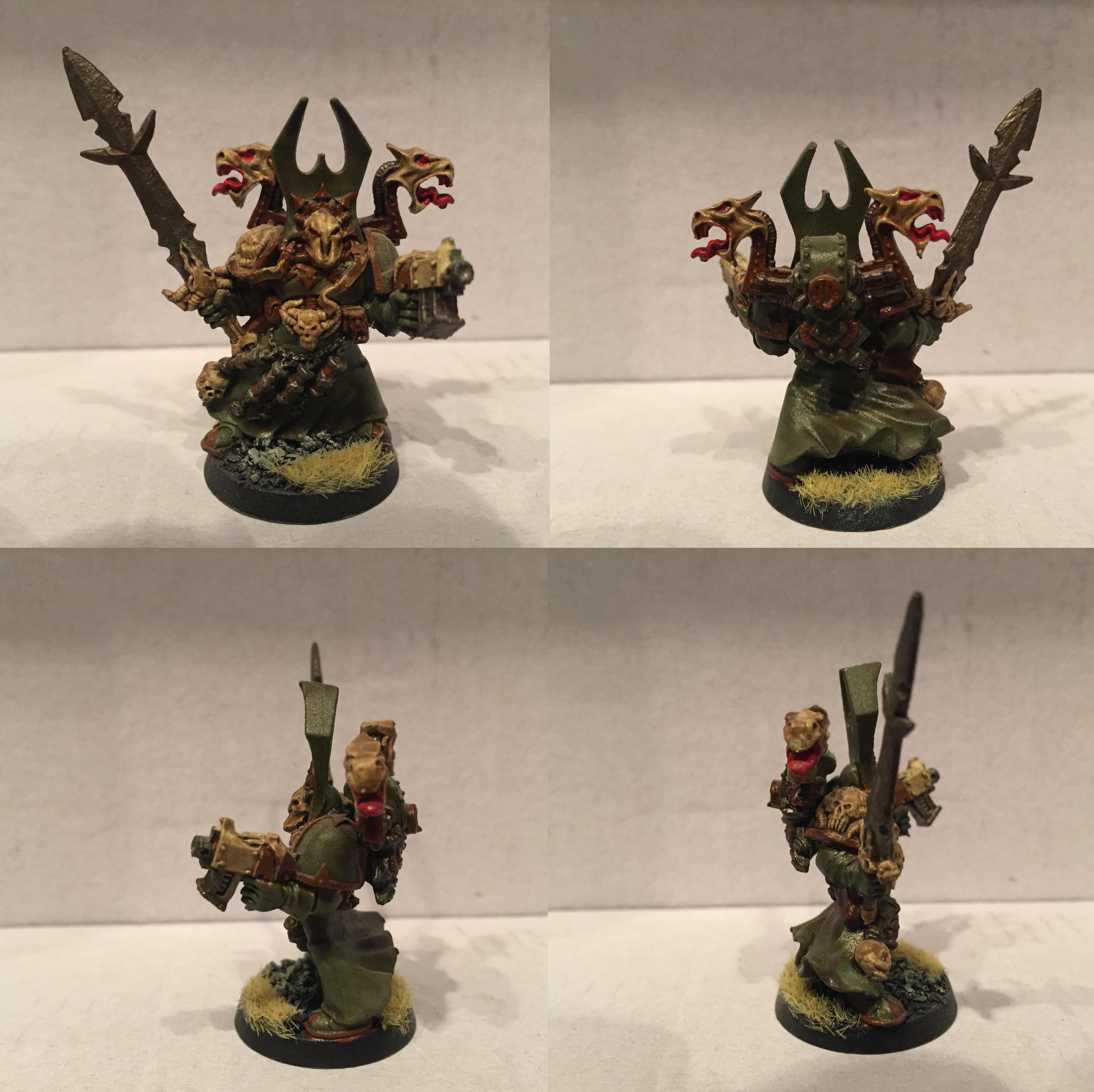 Chaos, Chaos Space Marines, Dipped, Nurgle, Petrifications, Sorcerer, Warhammer 40,000