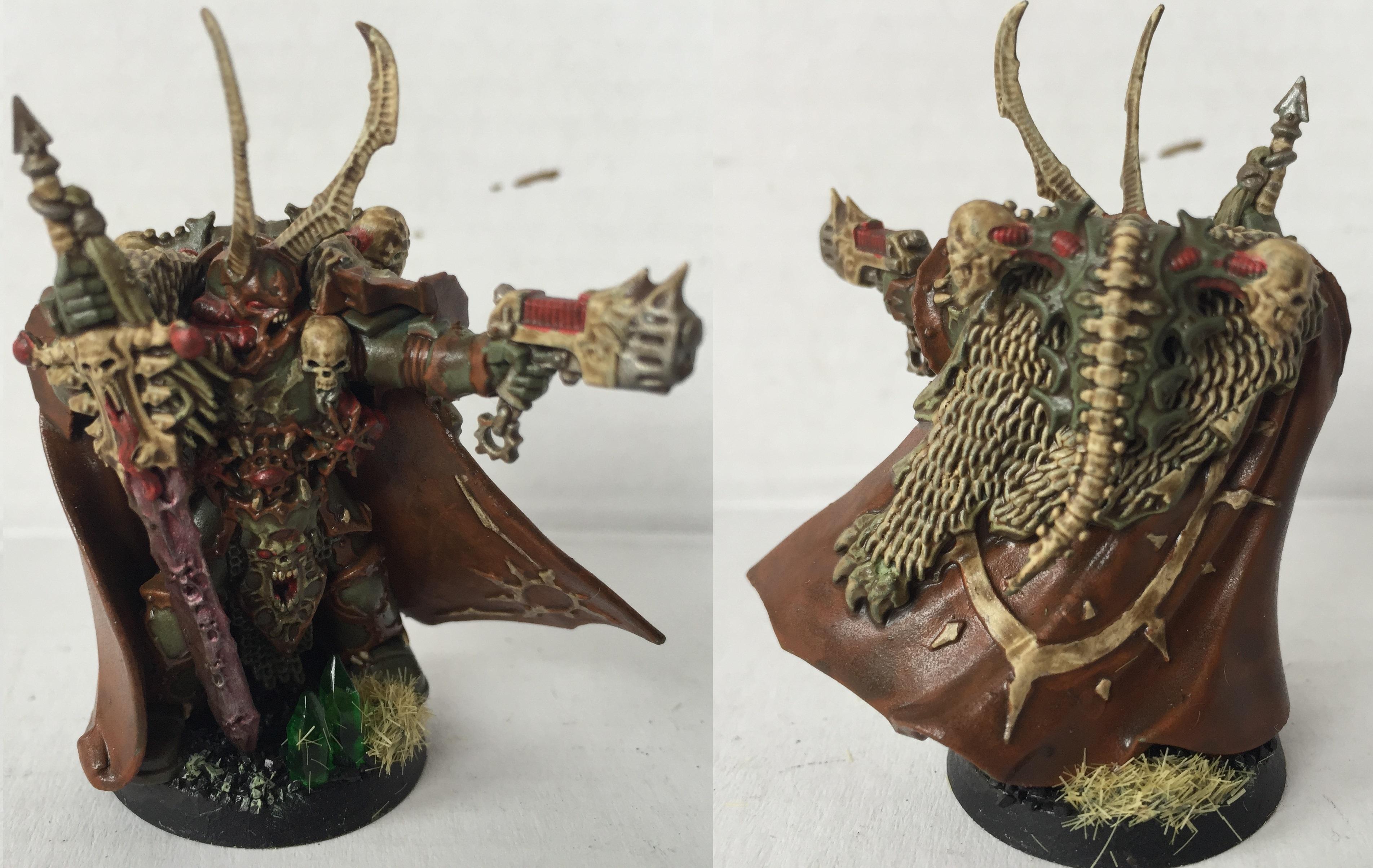 Chaos, Chaos Lord, Chaos Space Marines, Dipped, Nurgle, Petrifications, Warhammer 40,000, Washed