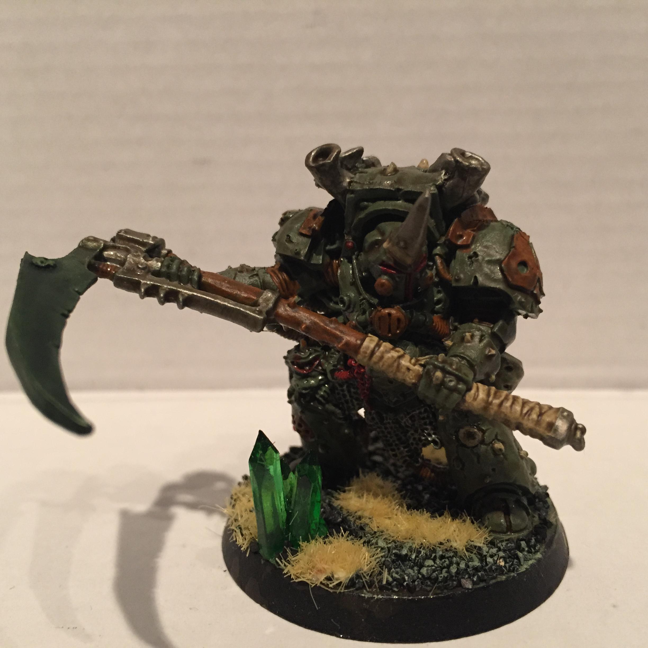 Chaos, Chaos Space Marines, Death Guard, Dipped, Nurgle, Petrifications, Typhus, Warhammer 40,000, Washed
