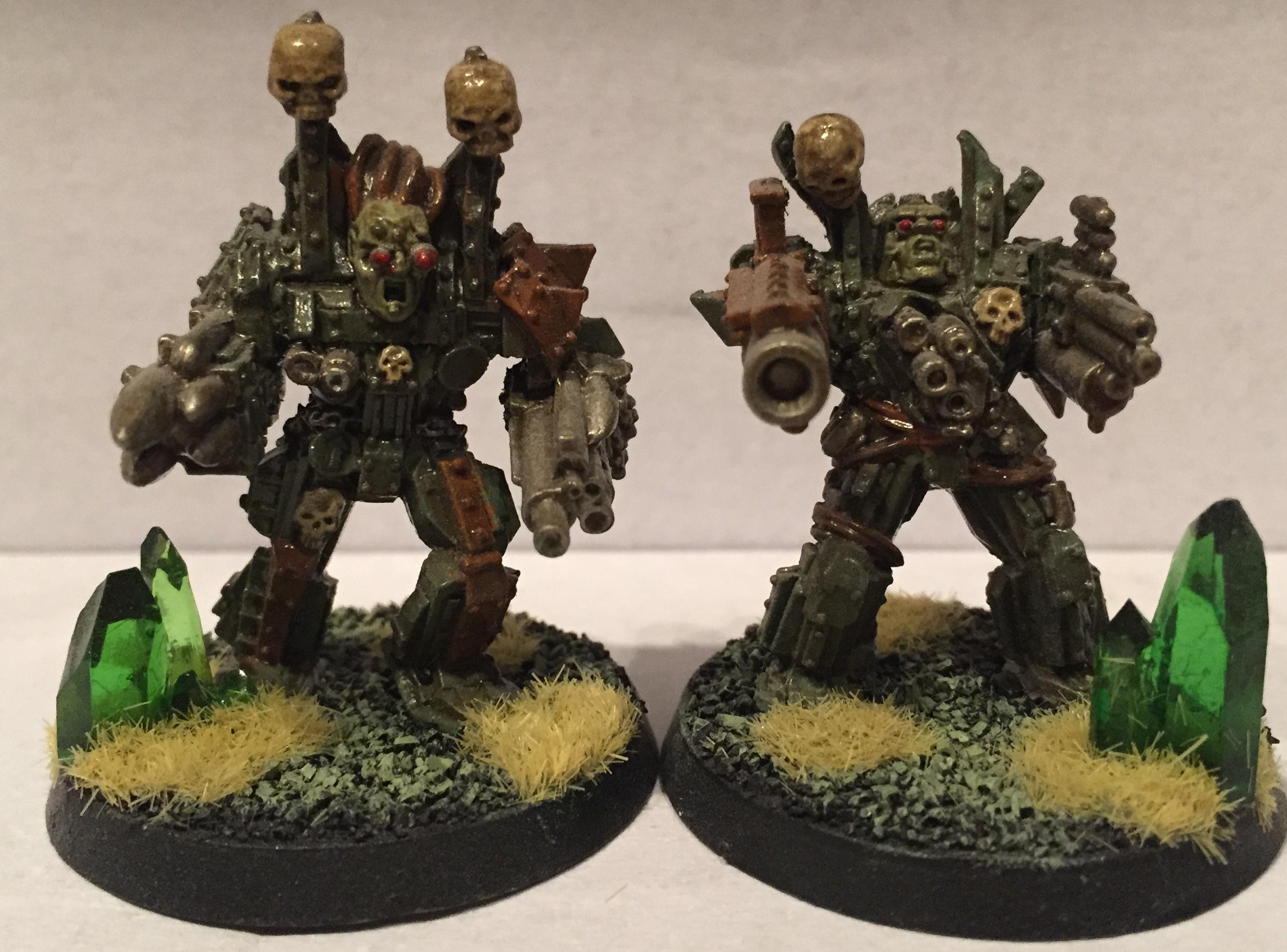 Chaos, Chaos Space Marines, Dipped, Nurgle, Obliterators, Petrifications, Warhammer 40,000