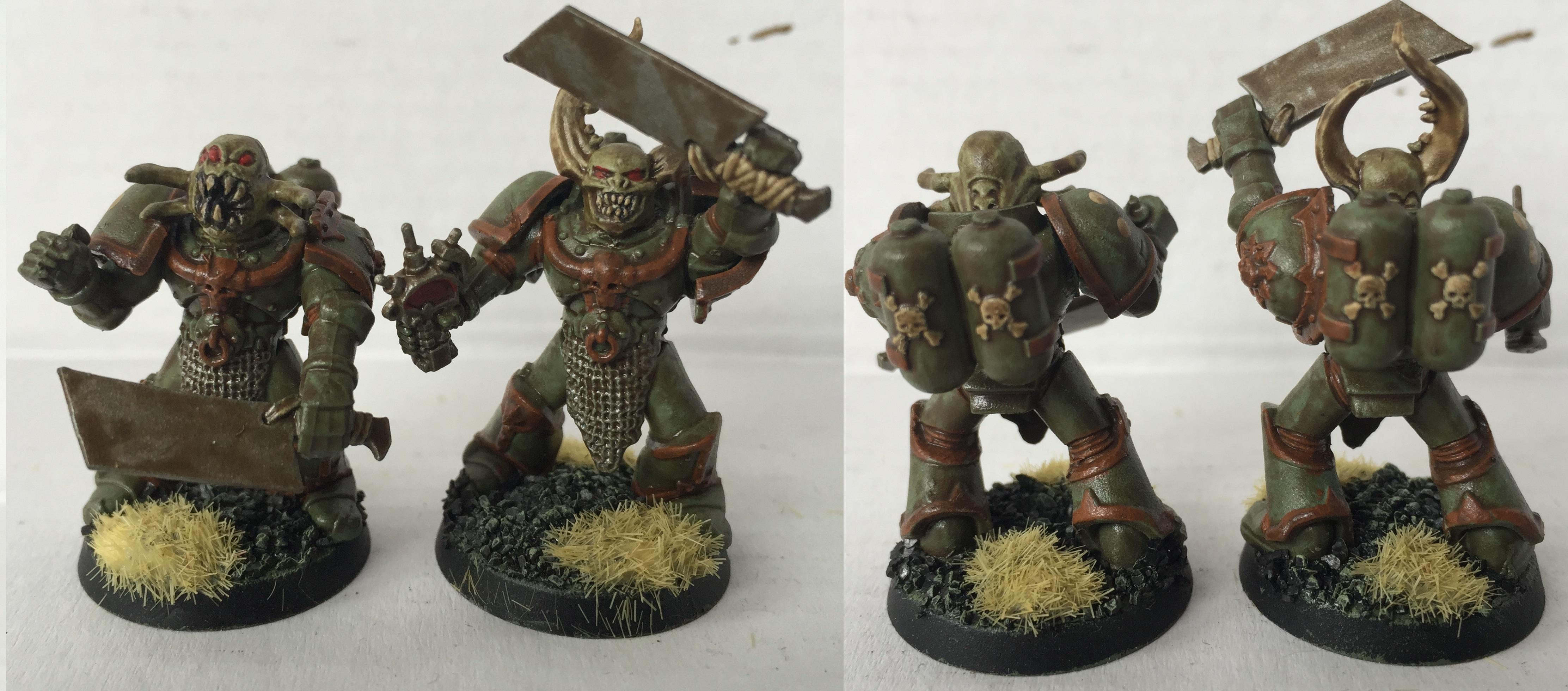 Chaos, Chaos Space Marines, Conversion, Dipped, Nurgle, Petrifications, Warhammer 40,000