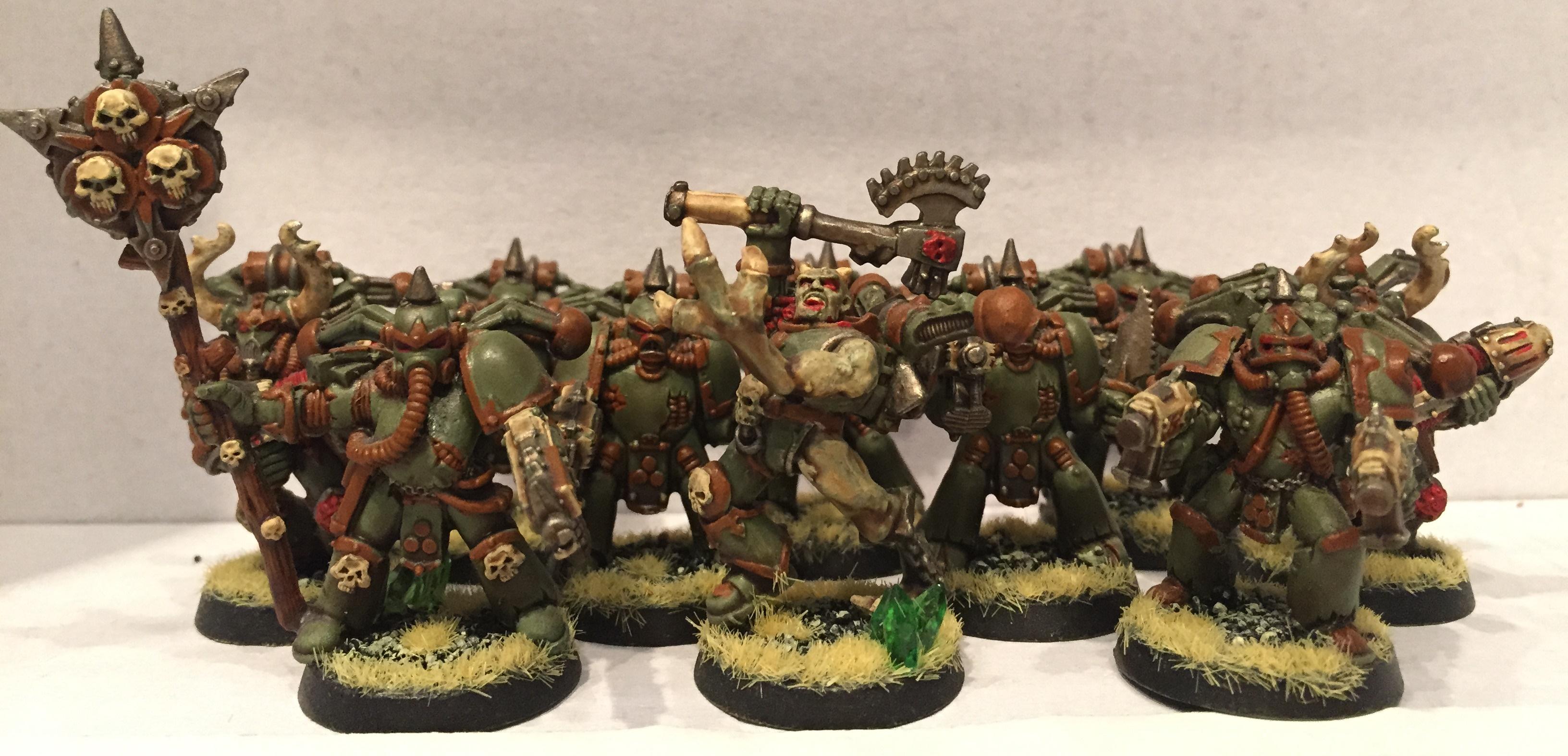 Chaos, Chaos Space Marines, Dipped, Nurgle, Petrifications, Plague Marines, Warhammer 40,000