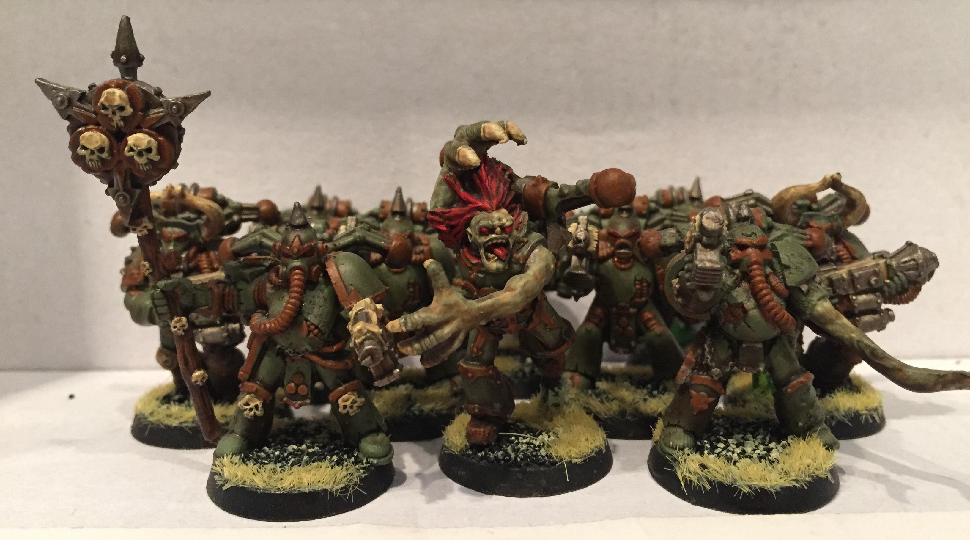 Chaos, Chaos Space Marines, Dipped, Nurgle, Petrifications, Plague Marines, Warhammer 40,000
