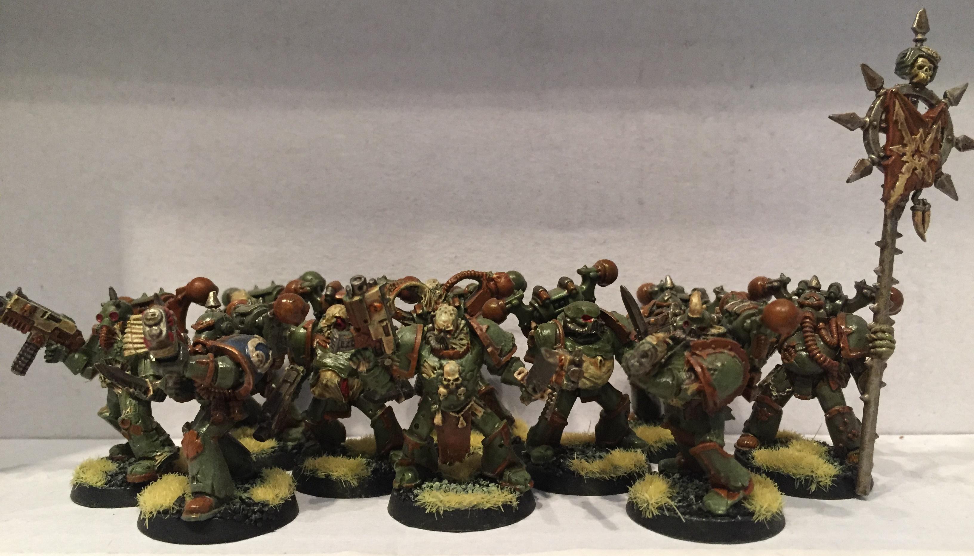 Chaos, Chaos Space Marines, Dipped, Nurgle, Petrifications, Plague Marines, Warhammer 40,000
