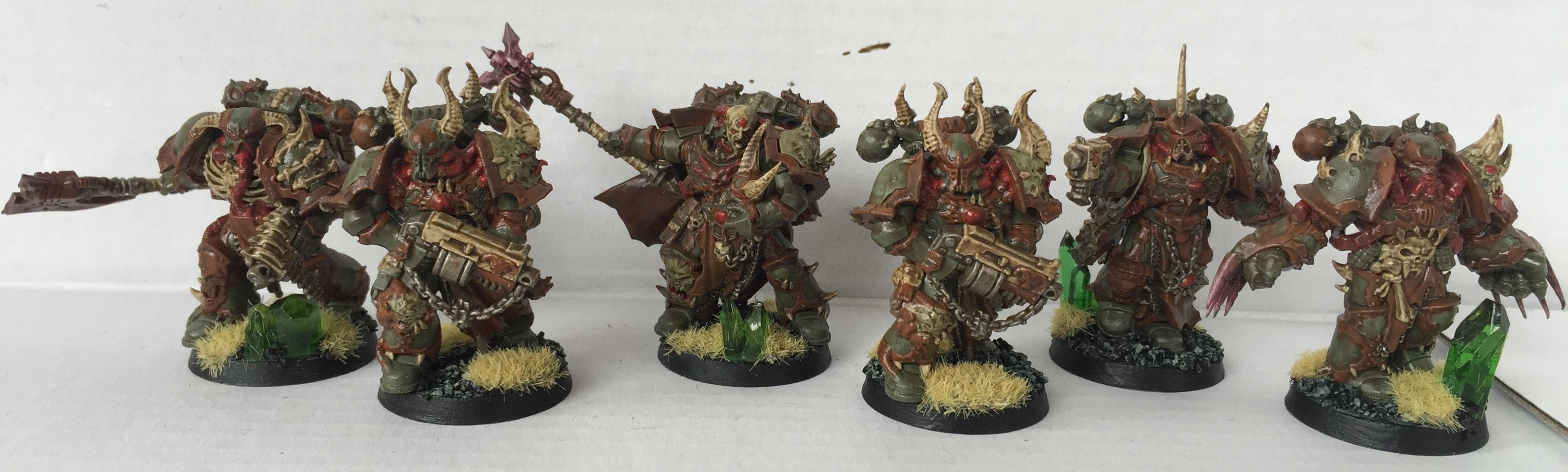 Chaos, Chaos Space Marines, Chosen, Dipped, Nurgle, Petrifications, Warhammer 40,000, Washed