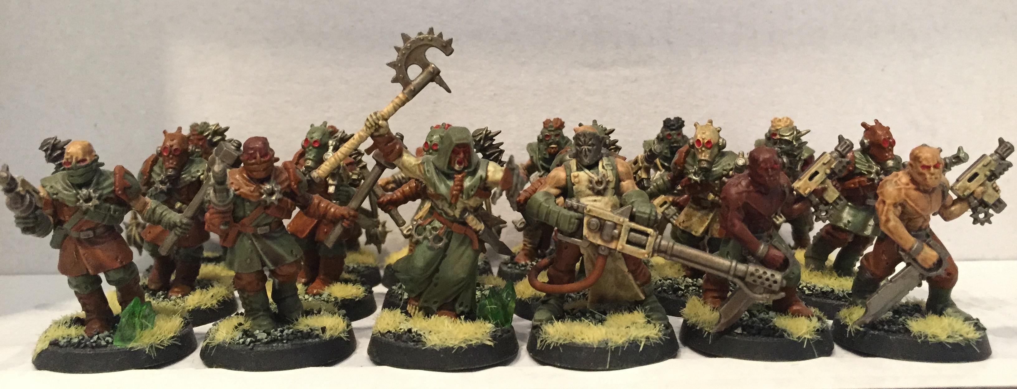 Chaos, Chaos Space Marines, Cultists, Dipped, Nurgle, Petrifications, Warhammer 40,000