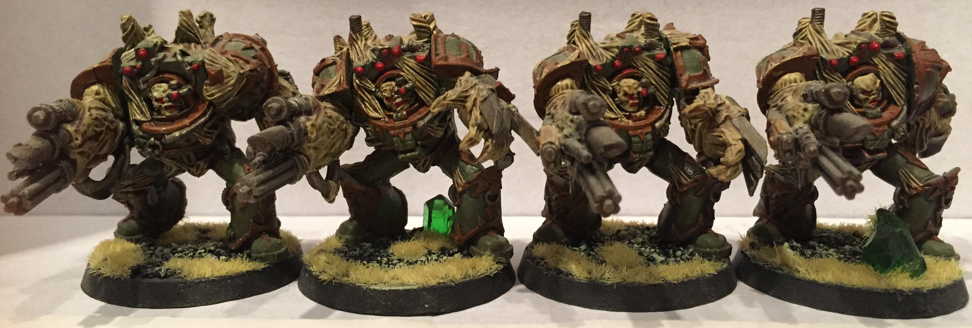 Chaos, Chaos Space Marines, Dipped, Nurgle, Obliterators, Petrifications, Warhammer 40,000
